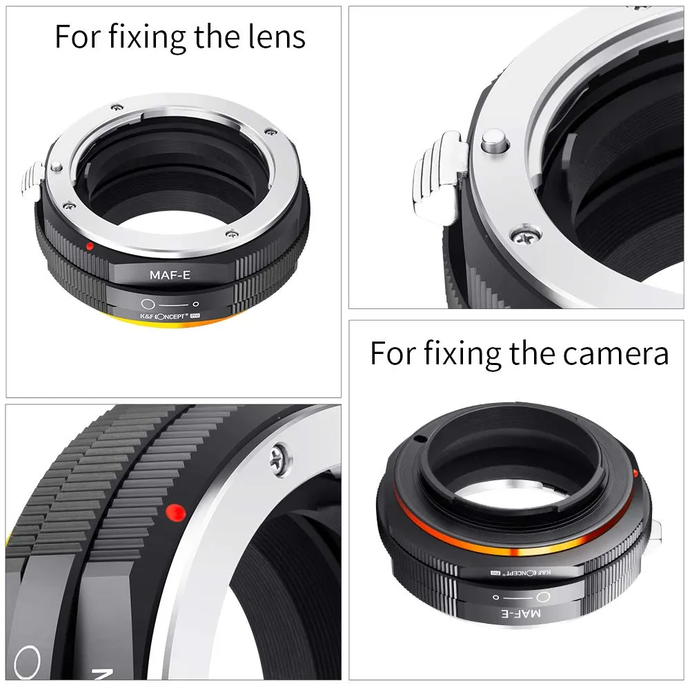 K&F Concept adattatore Minolta AF-Sony E anello mirrorless