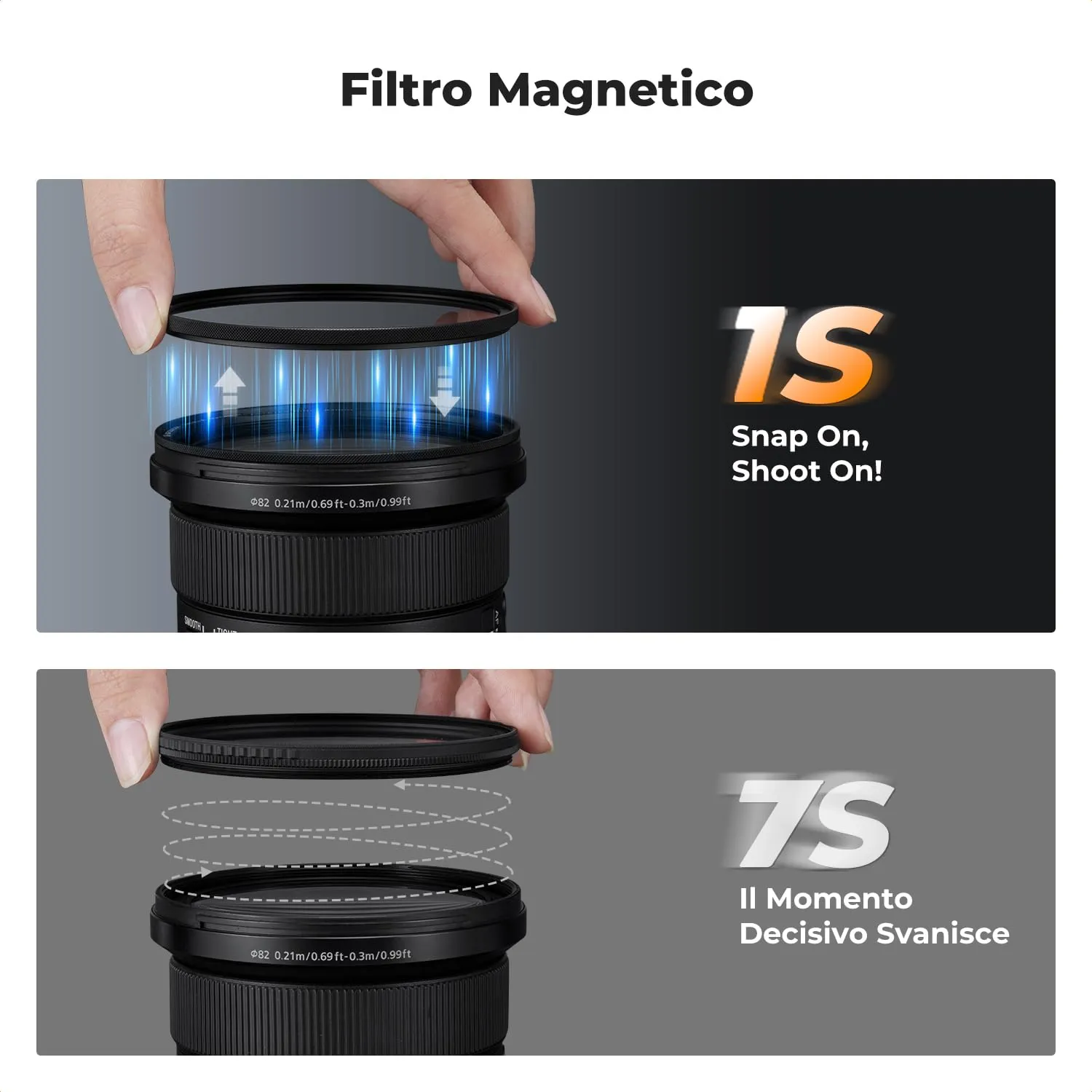 K&F Concept Nano-Xcel 82mm filtro polarizzatore magnetico