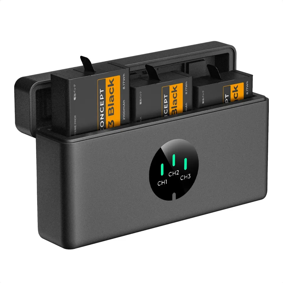 K&F Concept Hero 13 Batterie Enduro 2100mAh Kit 3+Caricatore