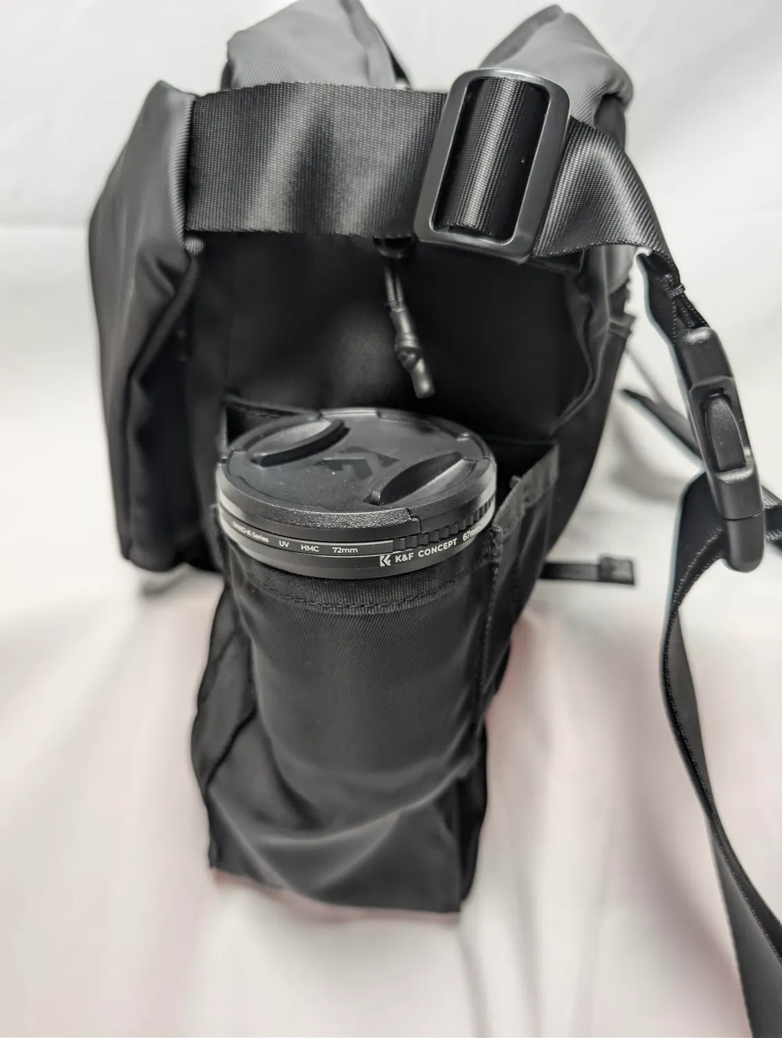 K&F Concept borsa tracolla fotocamera 6L nera divisori