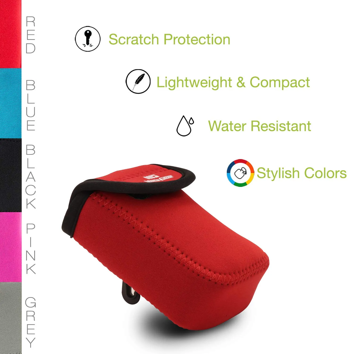 MegaGear custodia neoprene fotocamera rossa ultraleggera