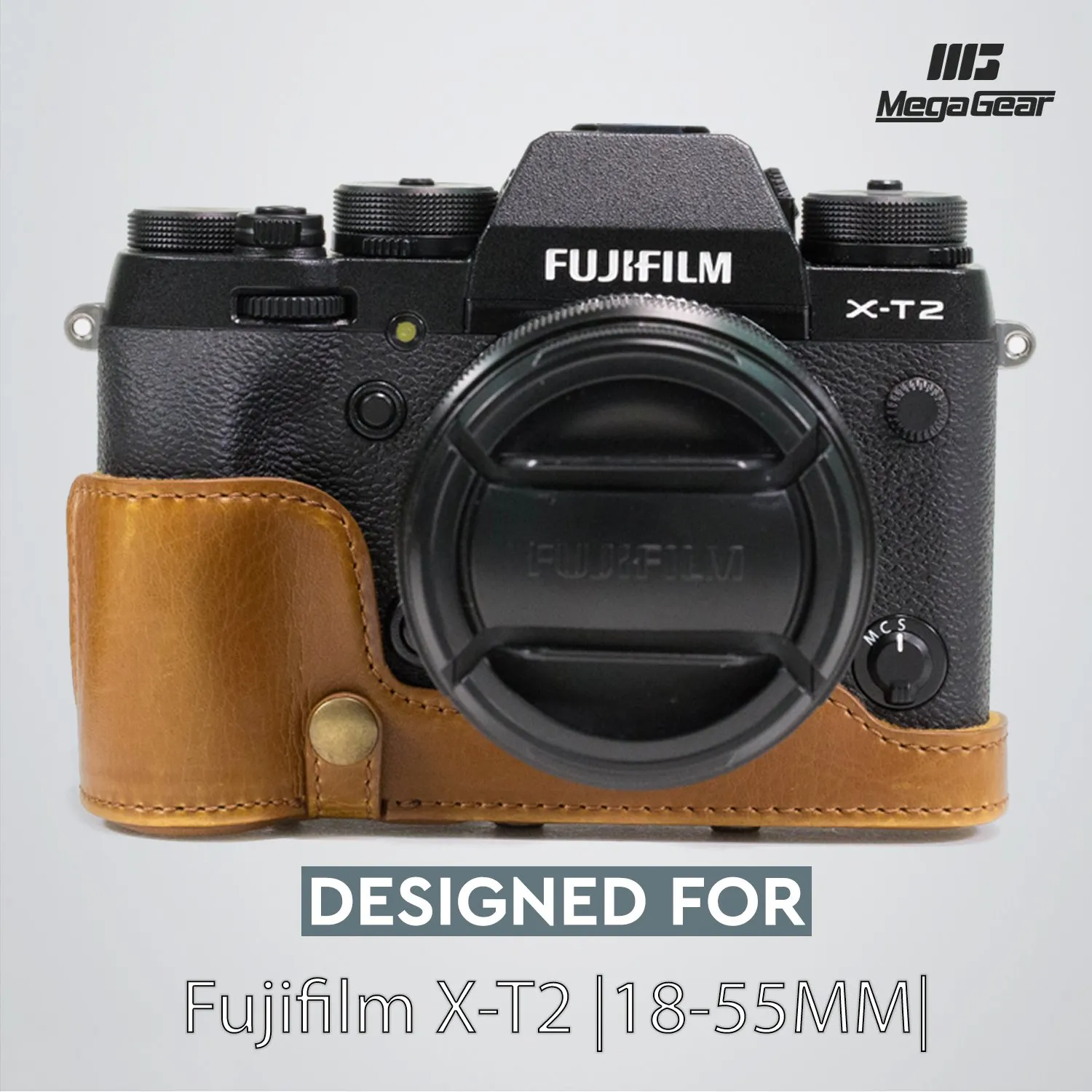 MegaGear MG872 custodia fotocamera Fujifilm X-T2 marrone chiaro