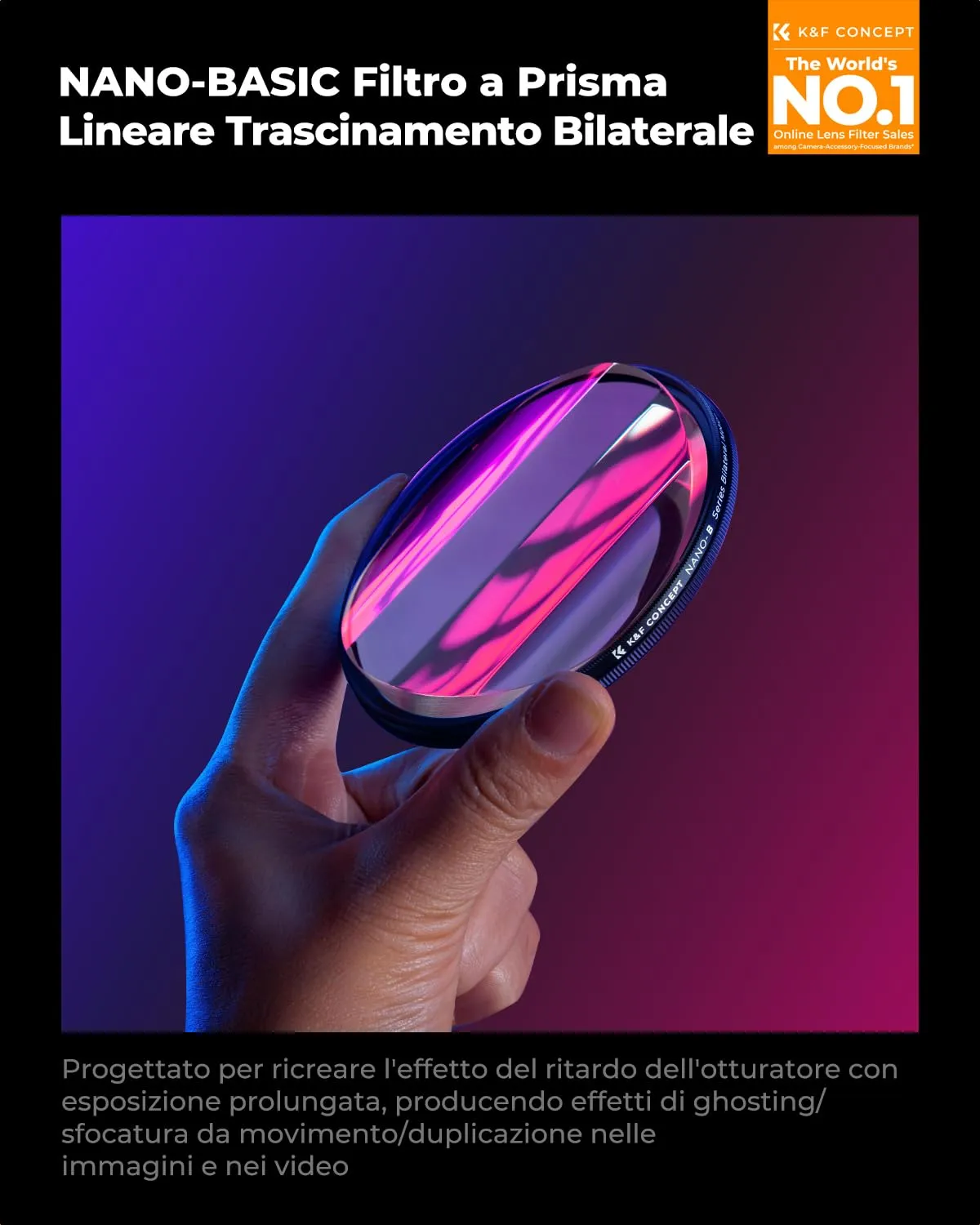 K&F Concept Nano Filtro Prisma Bilaterale 82mm
