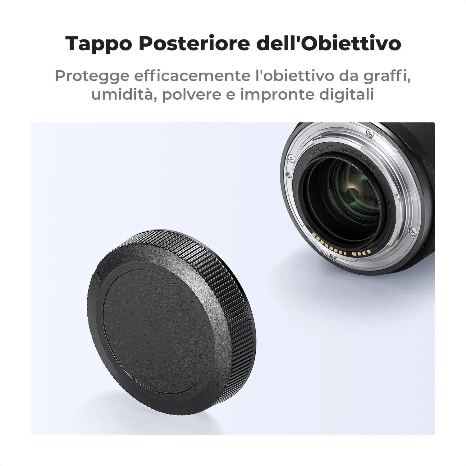 K&F Concept tappi RF Canon kit corpo e obiettivo 2+2