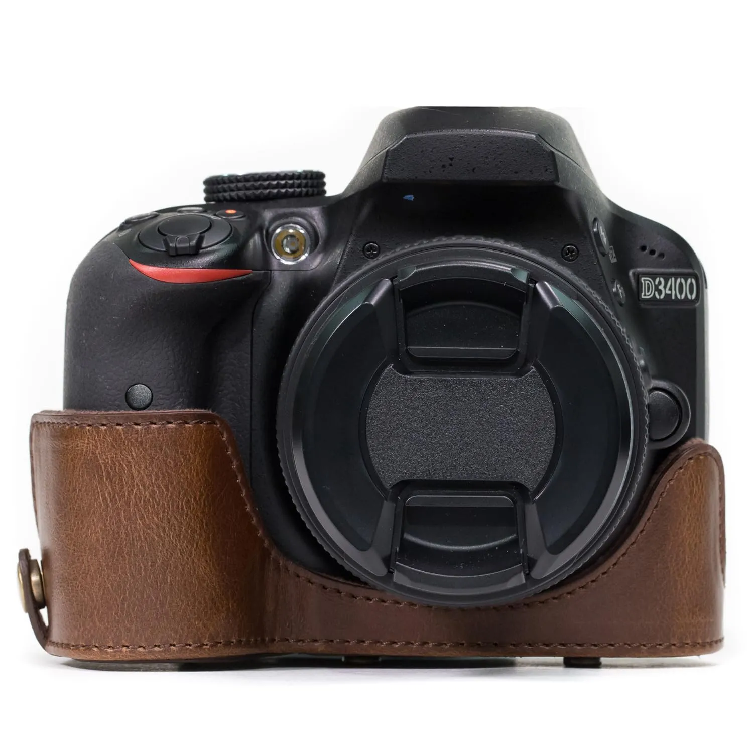 MegaGear MG857 Custodia Fotocamera Nikon D3400 Marrone Scuro