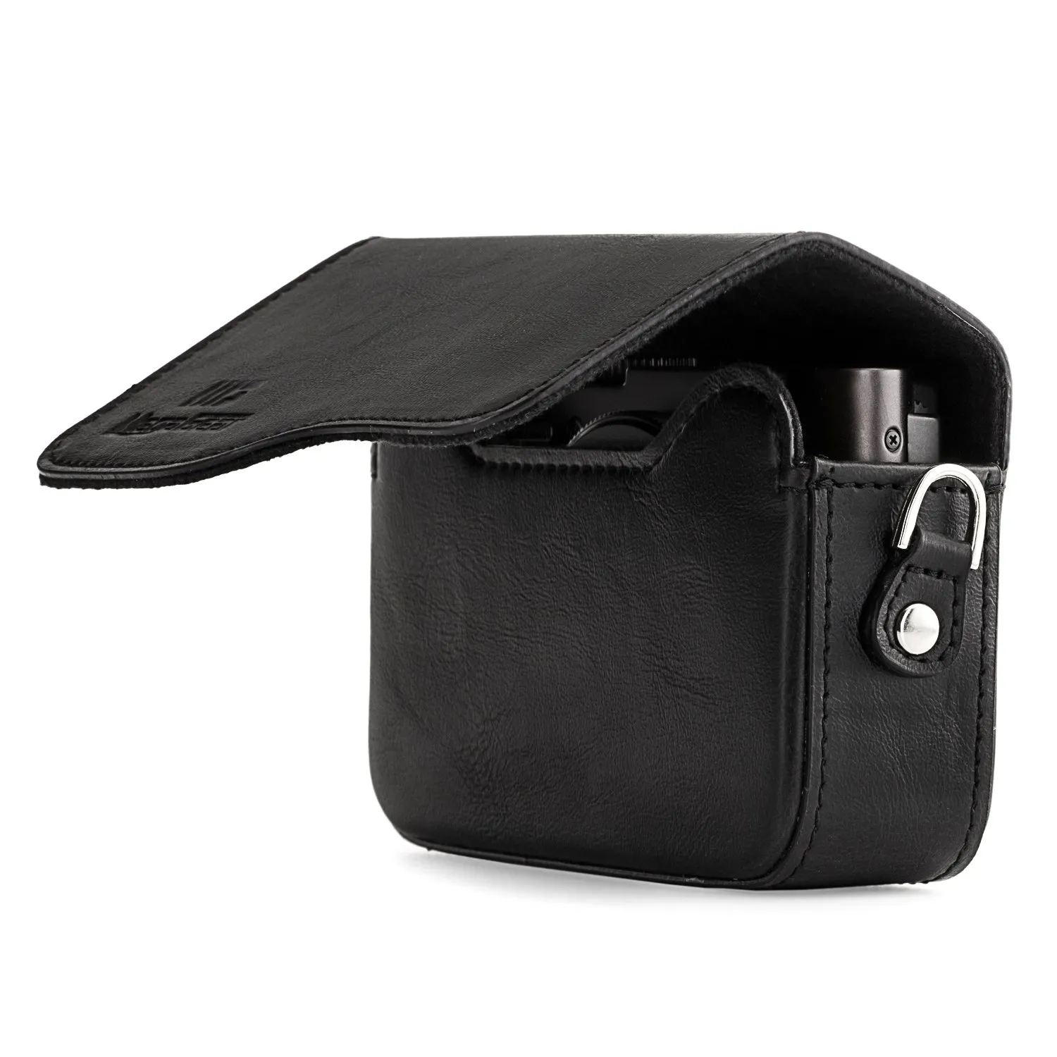 MegaGear Custodia Leica C Typ 112 pelle nera con tracolla