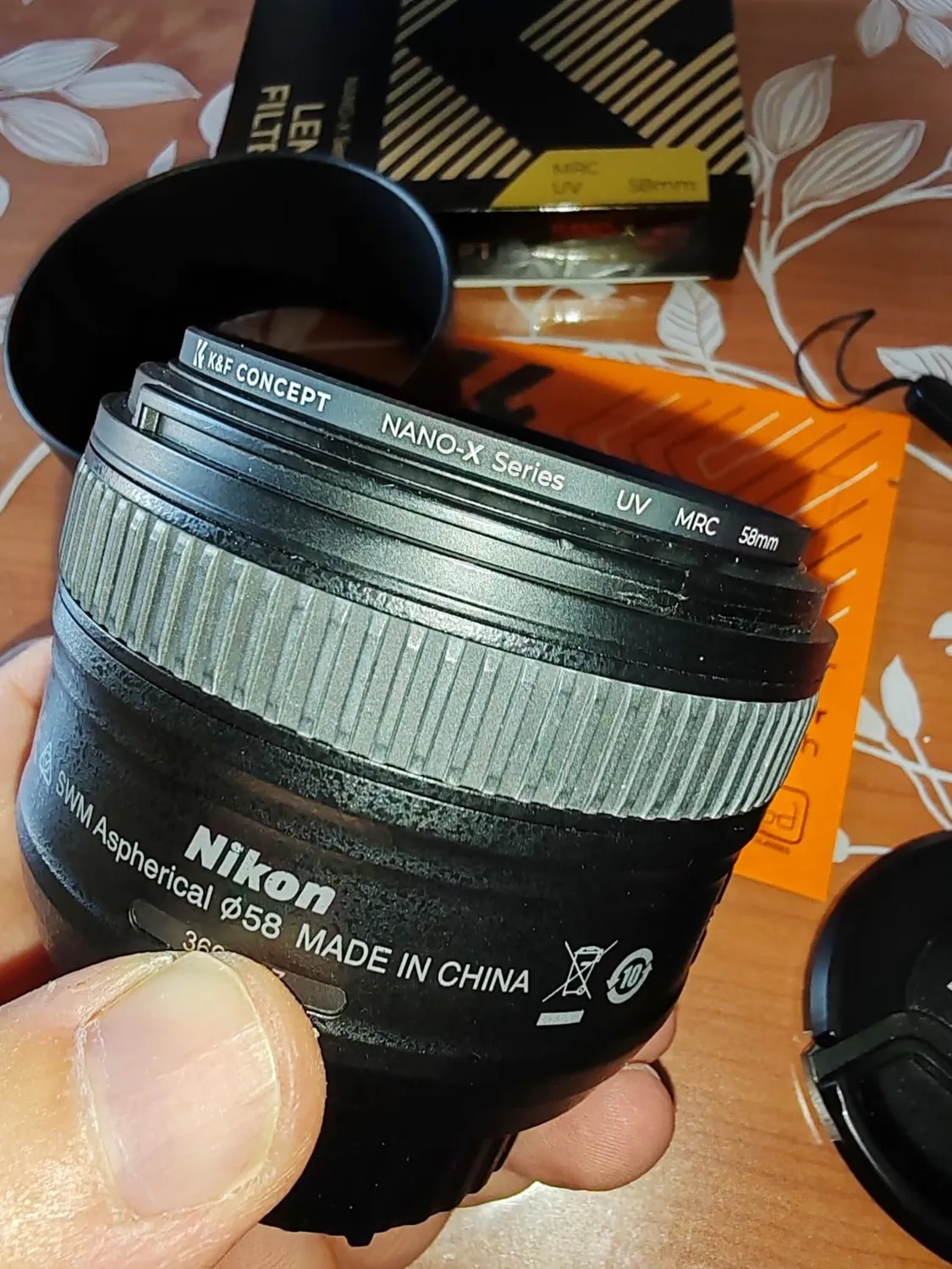 K&F Concept Nano-Xcel filtro UV 67mm protezione con tappo