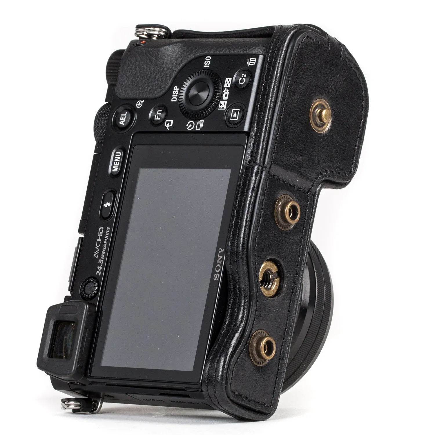 MegaGear MG1236 Ever Ready custodia Sony A6500 vera pelle nera