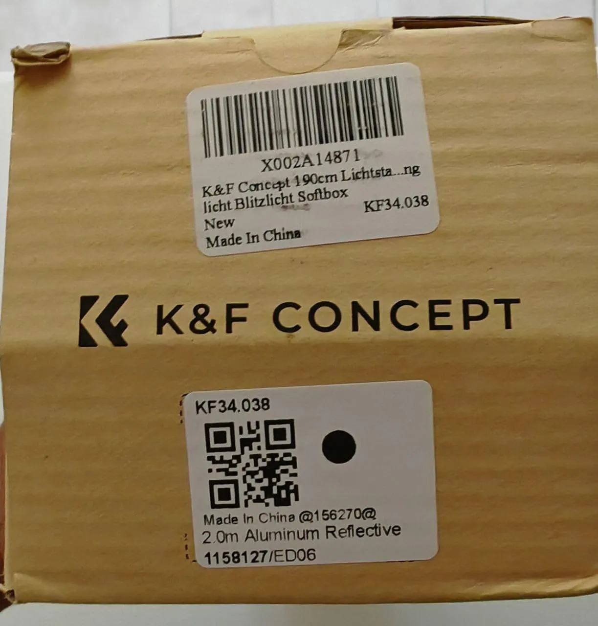 K&F Concept treppiede luce alluminio 2m vite 1/4"