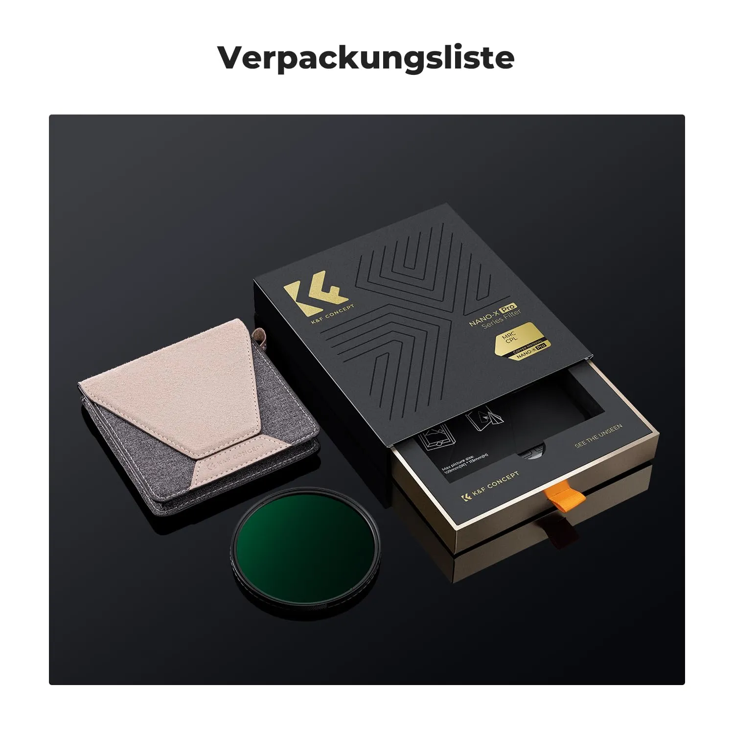 K&F Concept Nano-X PRO filtro CPL 82mm slim ottone