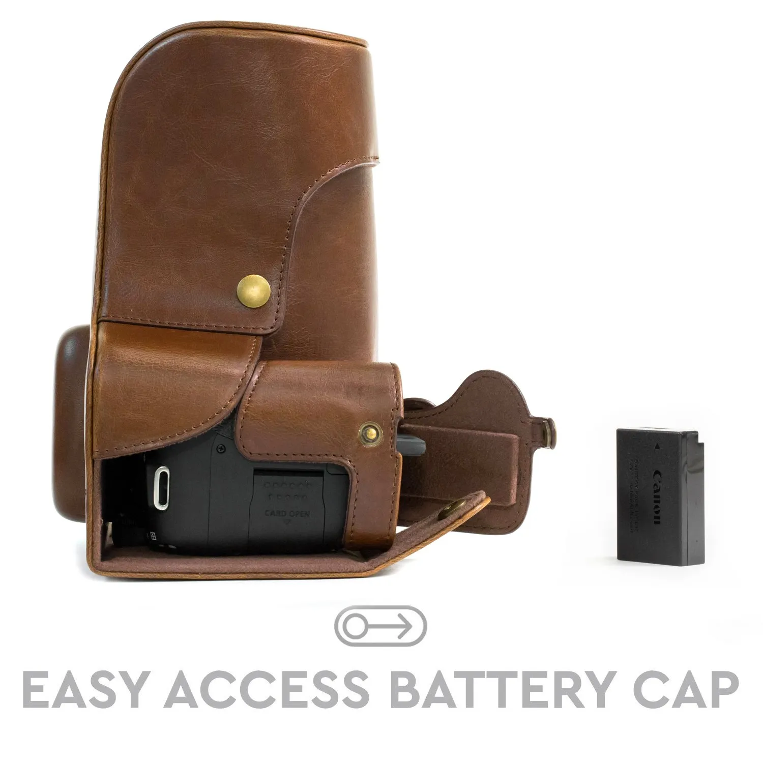 MegaGear Ever Ready MG1185 custodia fotocamera marrone scuro ecopelle