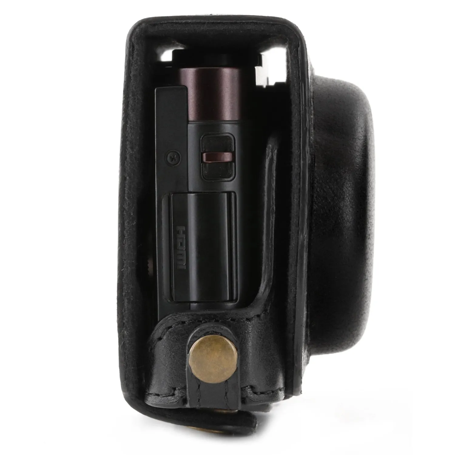 MegaGear MG1286 Ever Ready Custodia Leica C Typ112 vera pelle nera