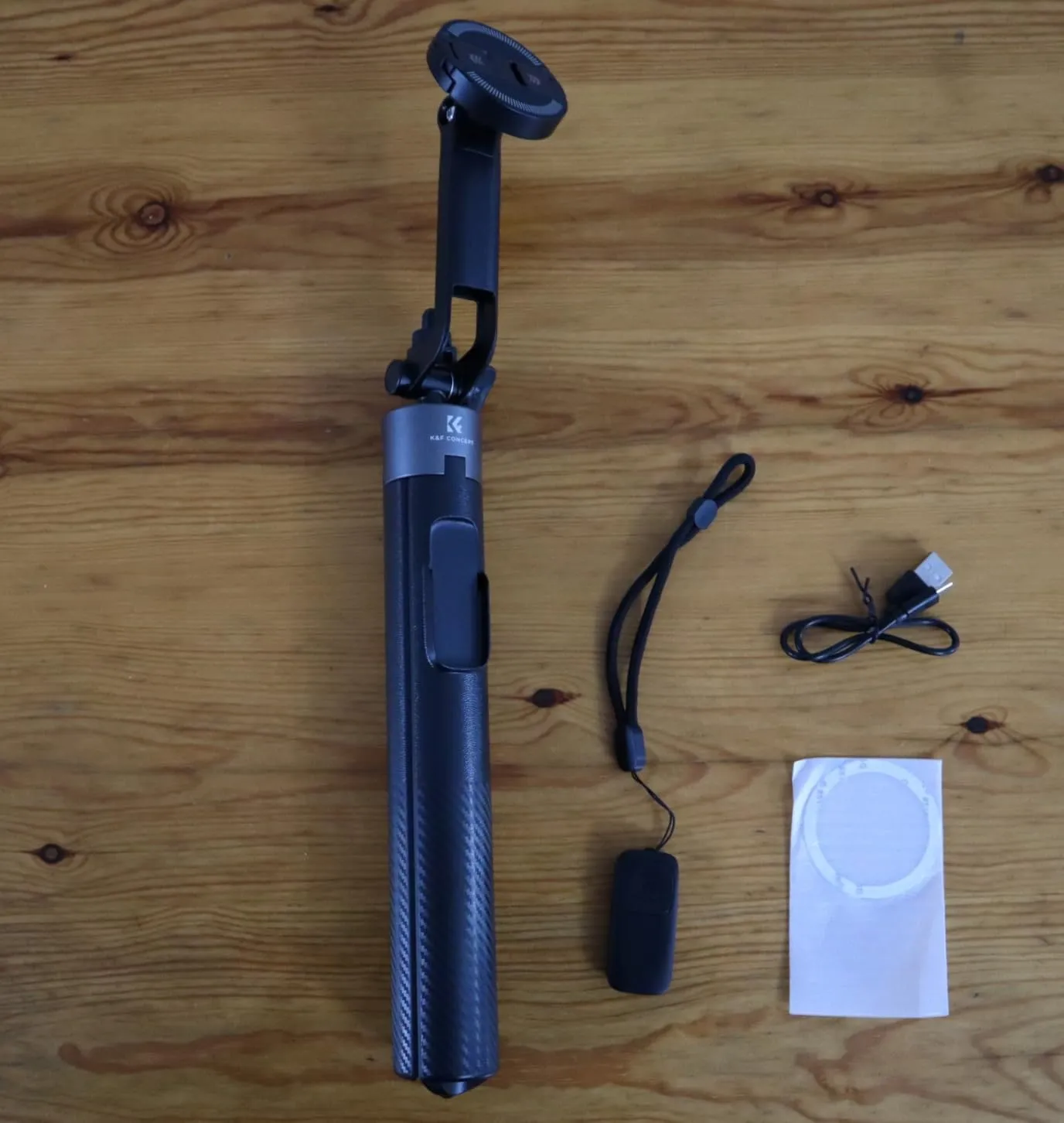 K&F Concept Treppiede Magnetico 3-in-1 Selfie Stick Nero 180cm Bluetooth