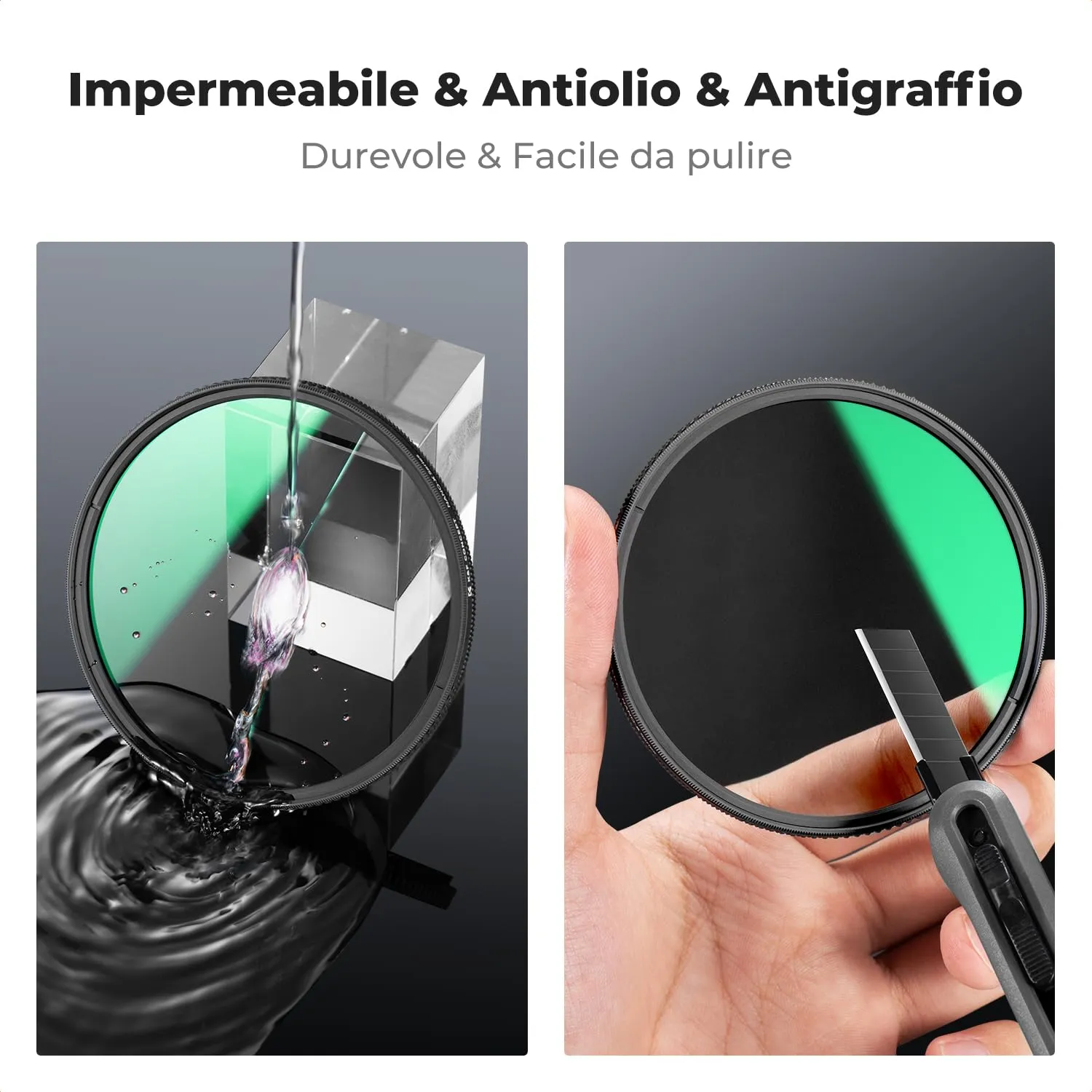 K&F Concept Nano-Xcel Filtro CPL True Color 82mm Bassa Riflessione