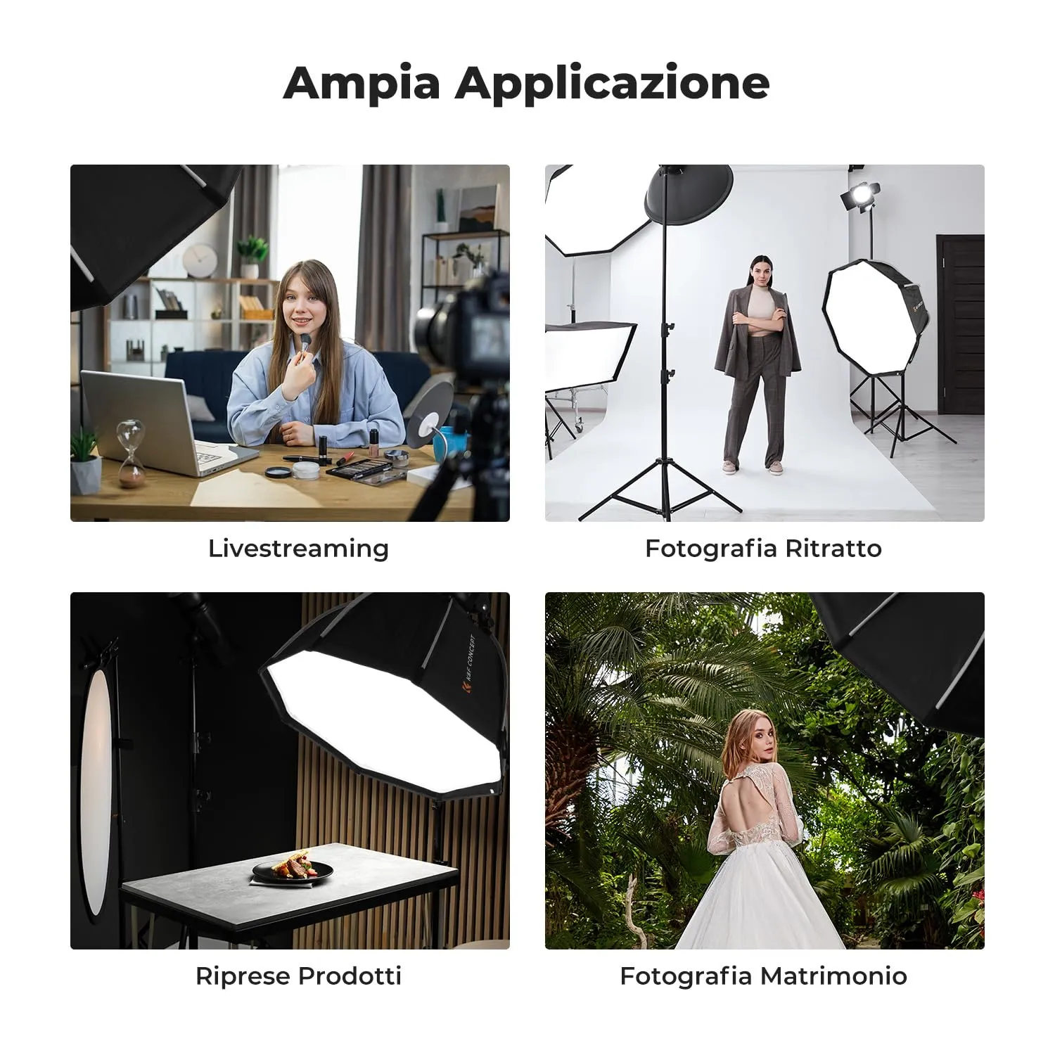 Concept Softbox Parabolico 55cm Bowens con Griglia