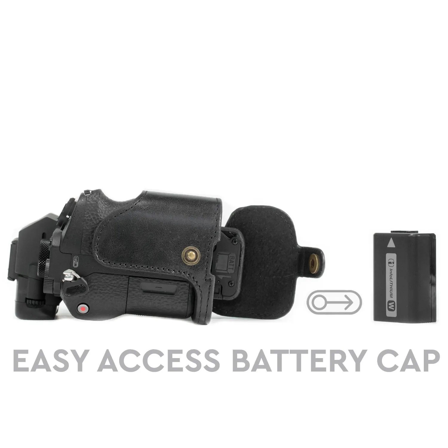 MegaGear Ever Ready custodia A7 II A7R II A7S II nera vera pelle