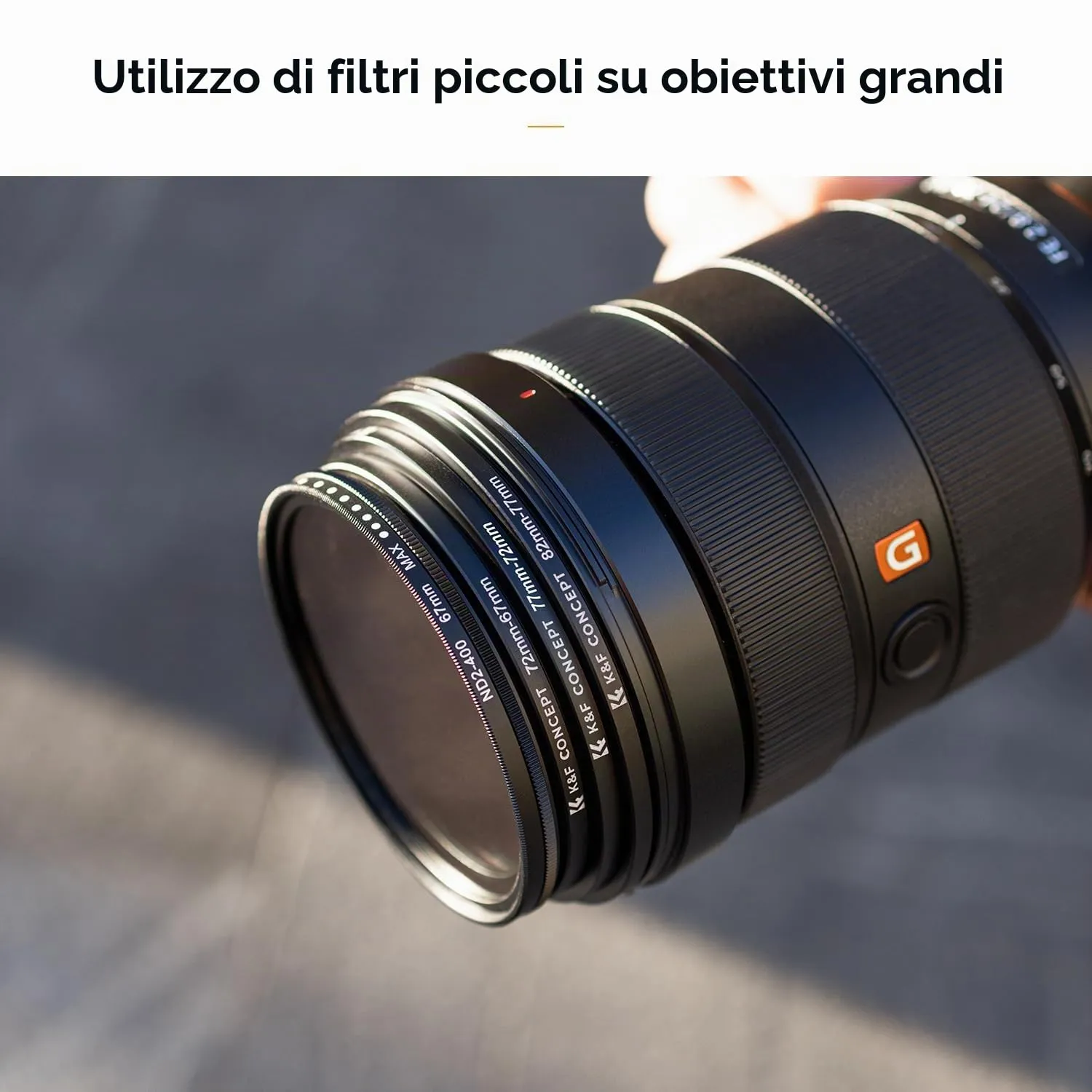 K&F Concept 18 pezzi anelli filtri step up down