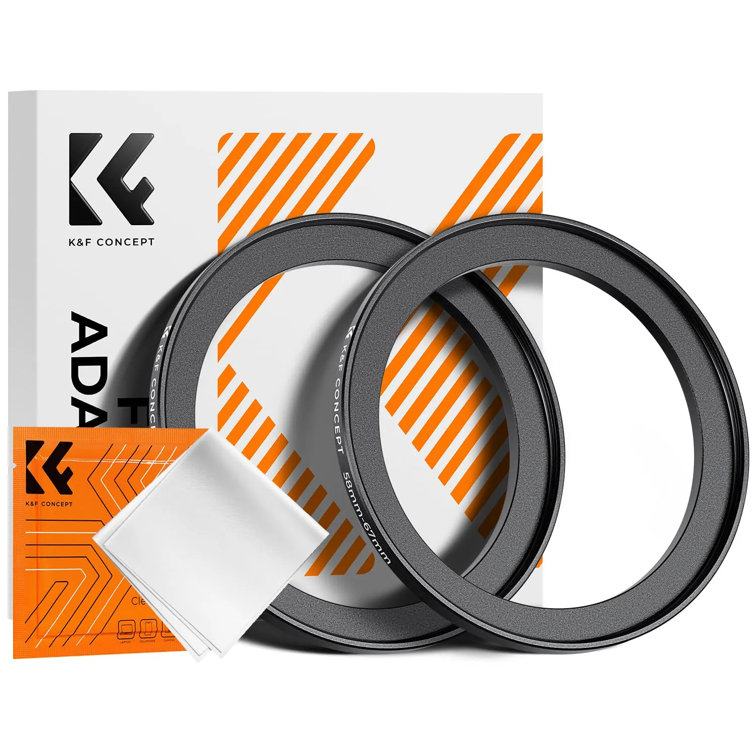 K&F Concept Anello Adattatore Step-Up 67-77mm 2 Pezzi