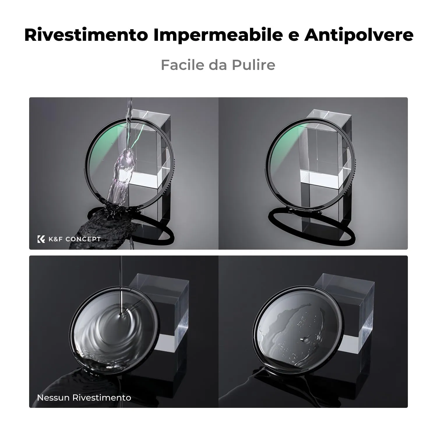 K&F Concept Nano-Xcel filtro UV 67mm protezione con tappo