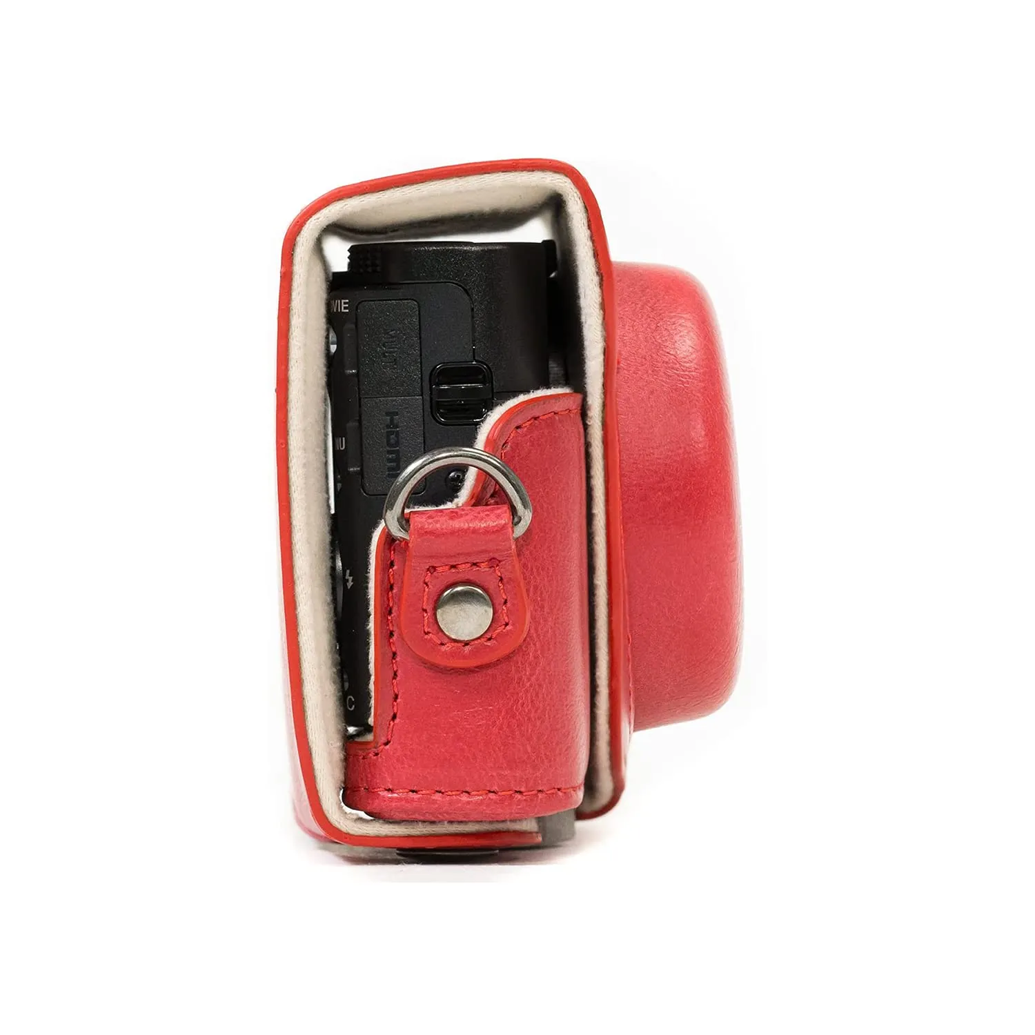 MegaGear MG1139 custodia rossa per Sony RX100 III IV V VI ecopelle