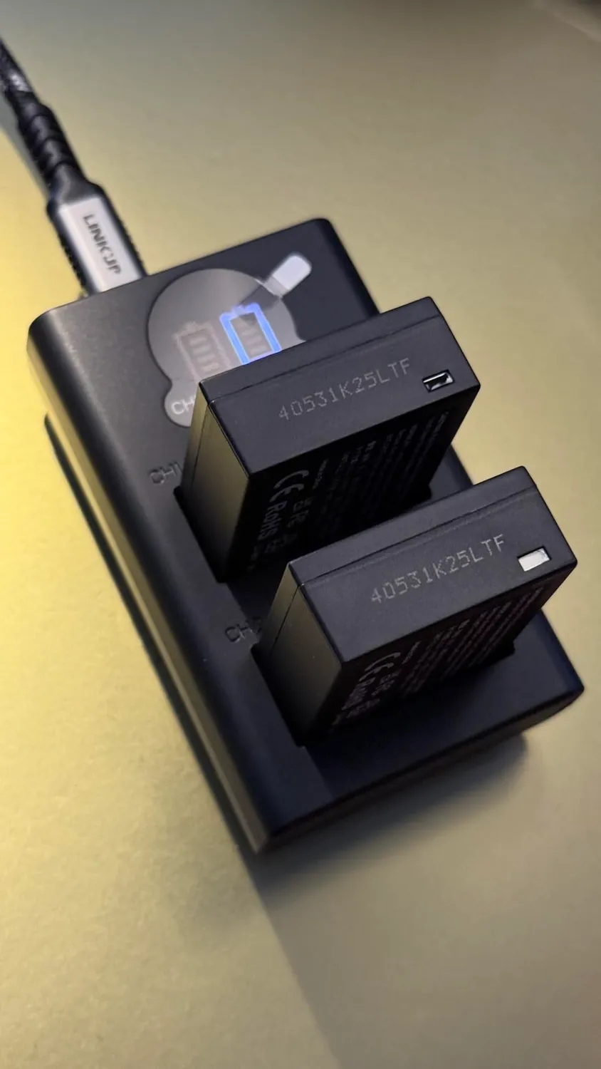 K&F Concept NP-W126 Kit 2 Batterie 1300mAh + Caricabatterie