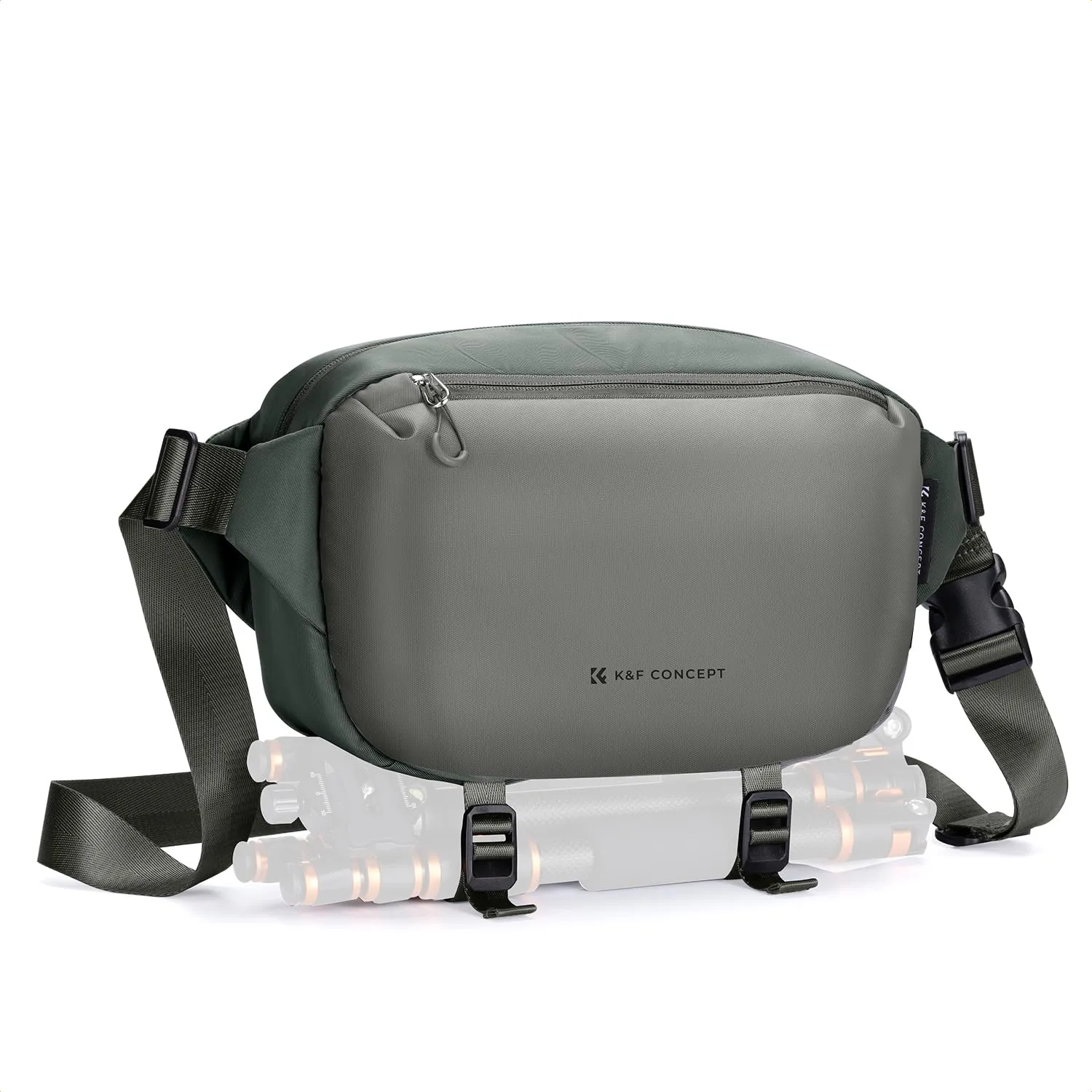 K&F Concept Borsa Tracolla Fotocamera M Verde Nero Impermeabile