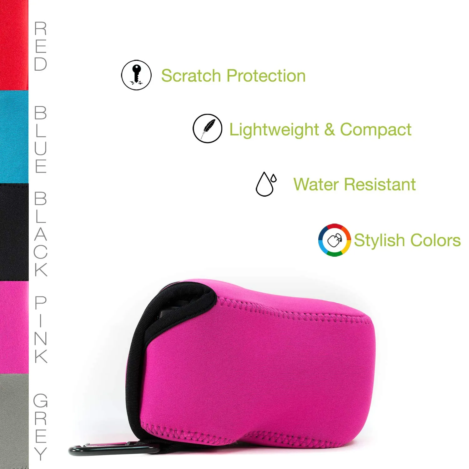 MegaGear MG732 custodia neoprene Sony RX10 rosa su misura