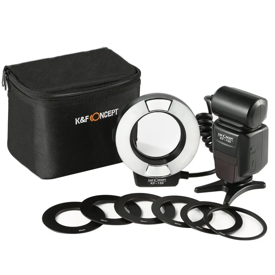 K&F Concept Flash Anulare Macro TTL Canon luce LED