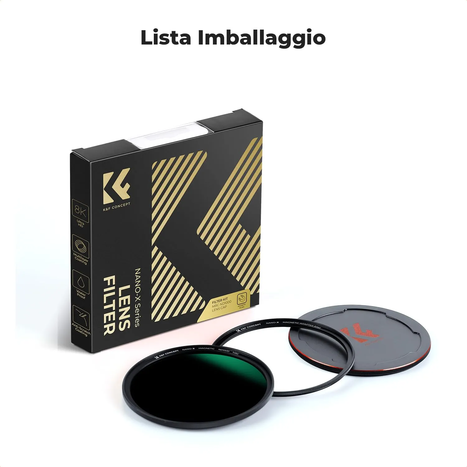 K&F Concept Nano-X filtro magnetico ND1000 67mm 10 stop kit