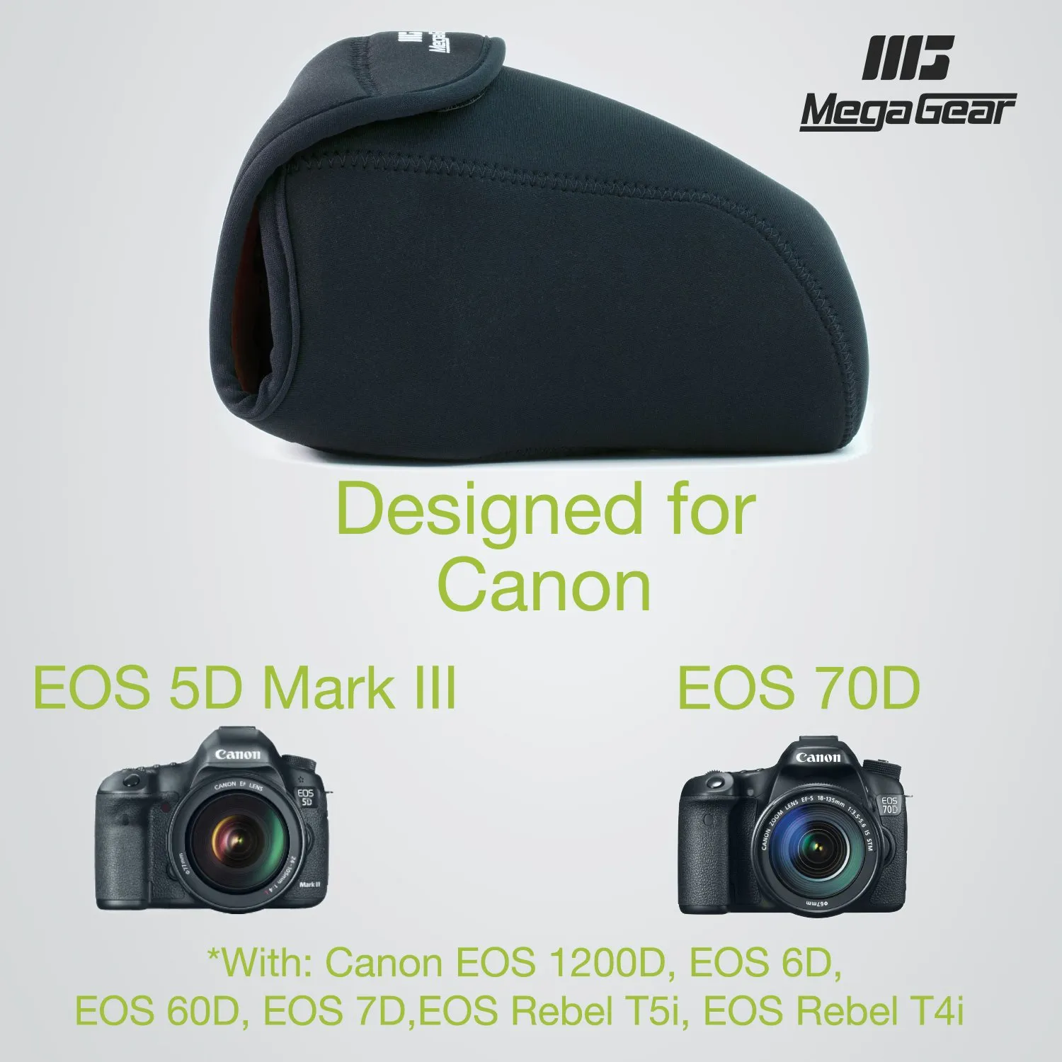MegaGear MG090 Custodia Neoprene Canon EOS Reflex Nera