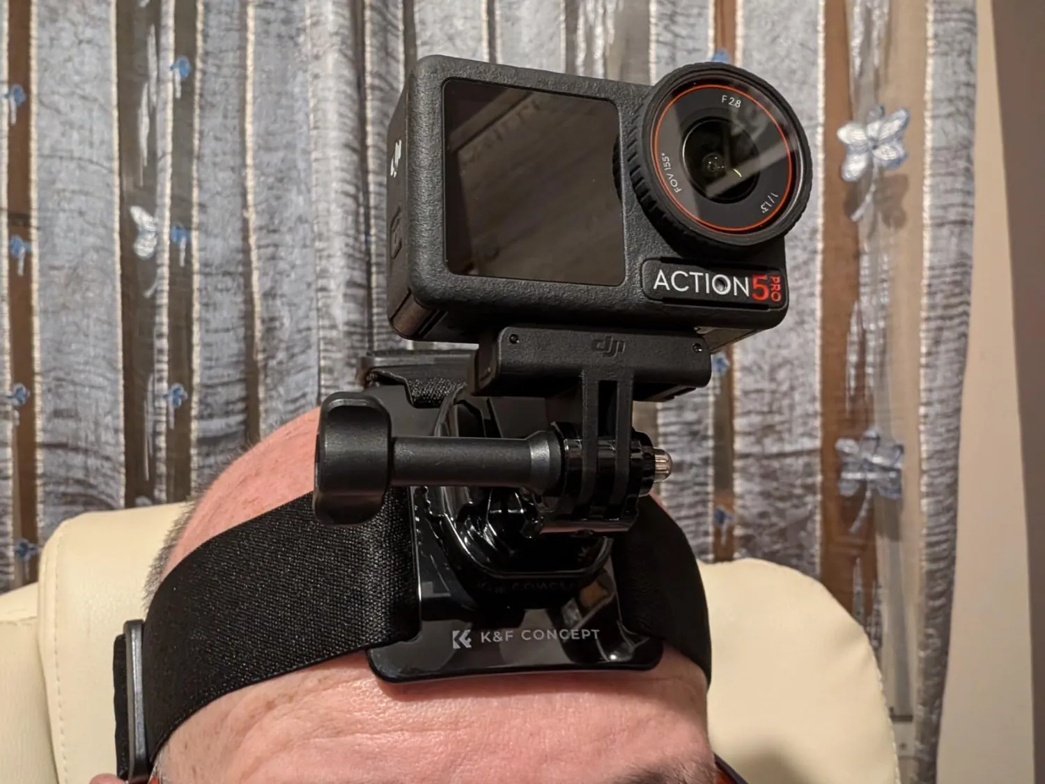 K&F Concept supporto mentoniera casco action cam singolo