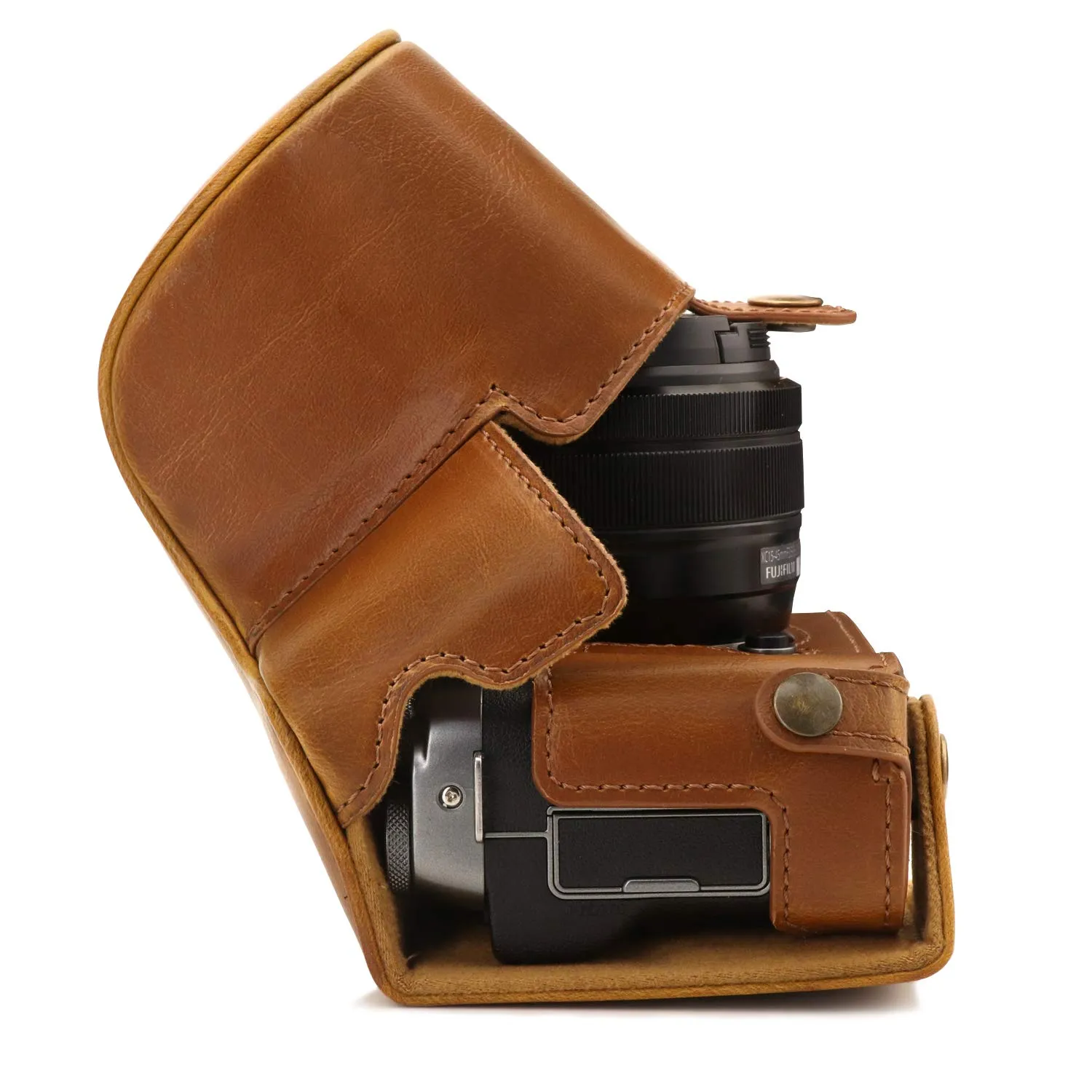 MegaGear Ever Ready X-A7 custodia pelle marrone chiaro