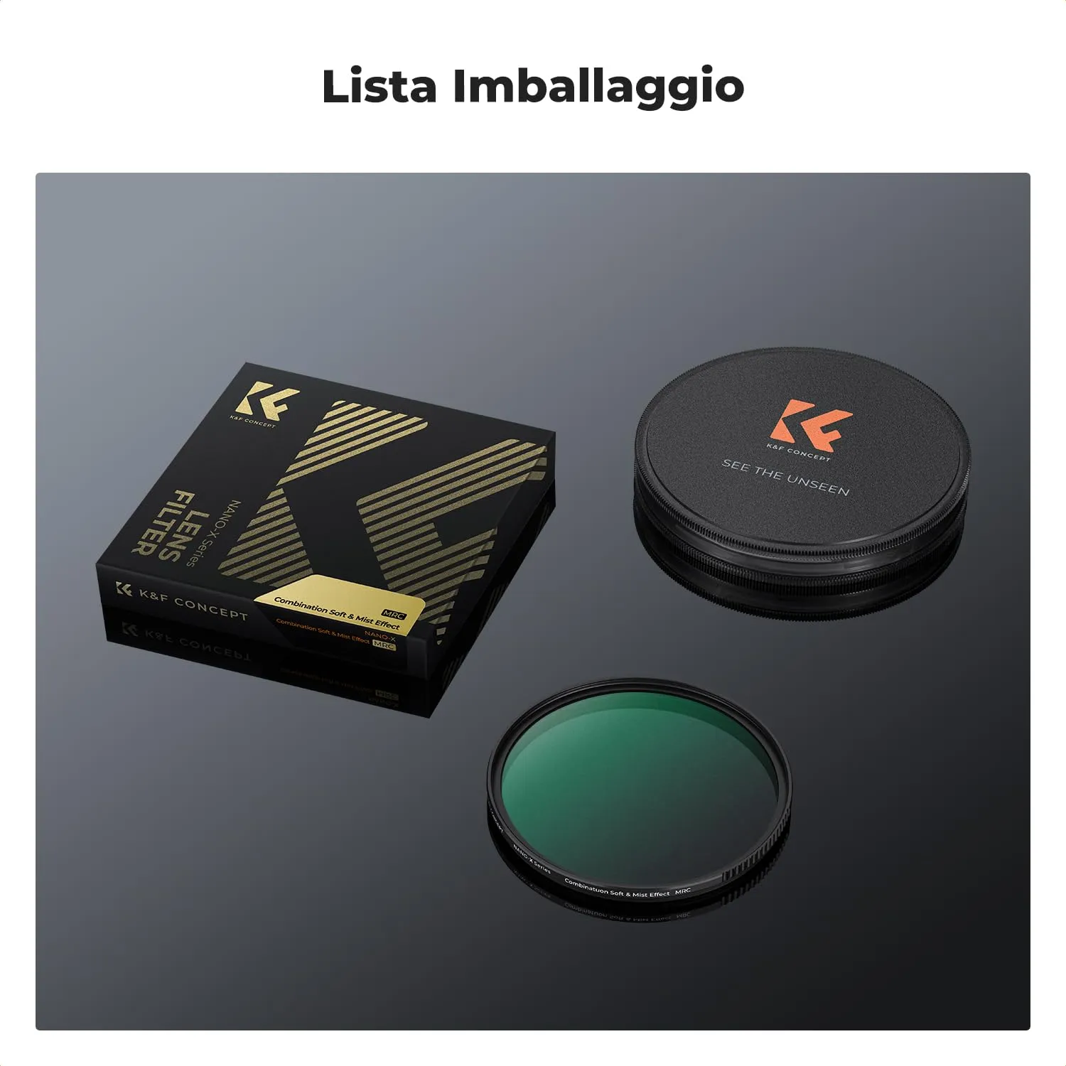 K&F Concept Nano-Xcel Soft Mist filtro 67mm effetto 1/4