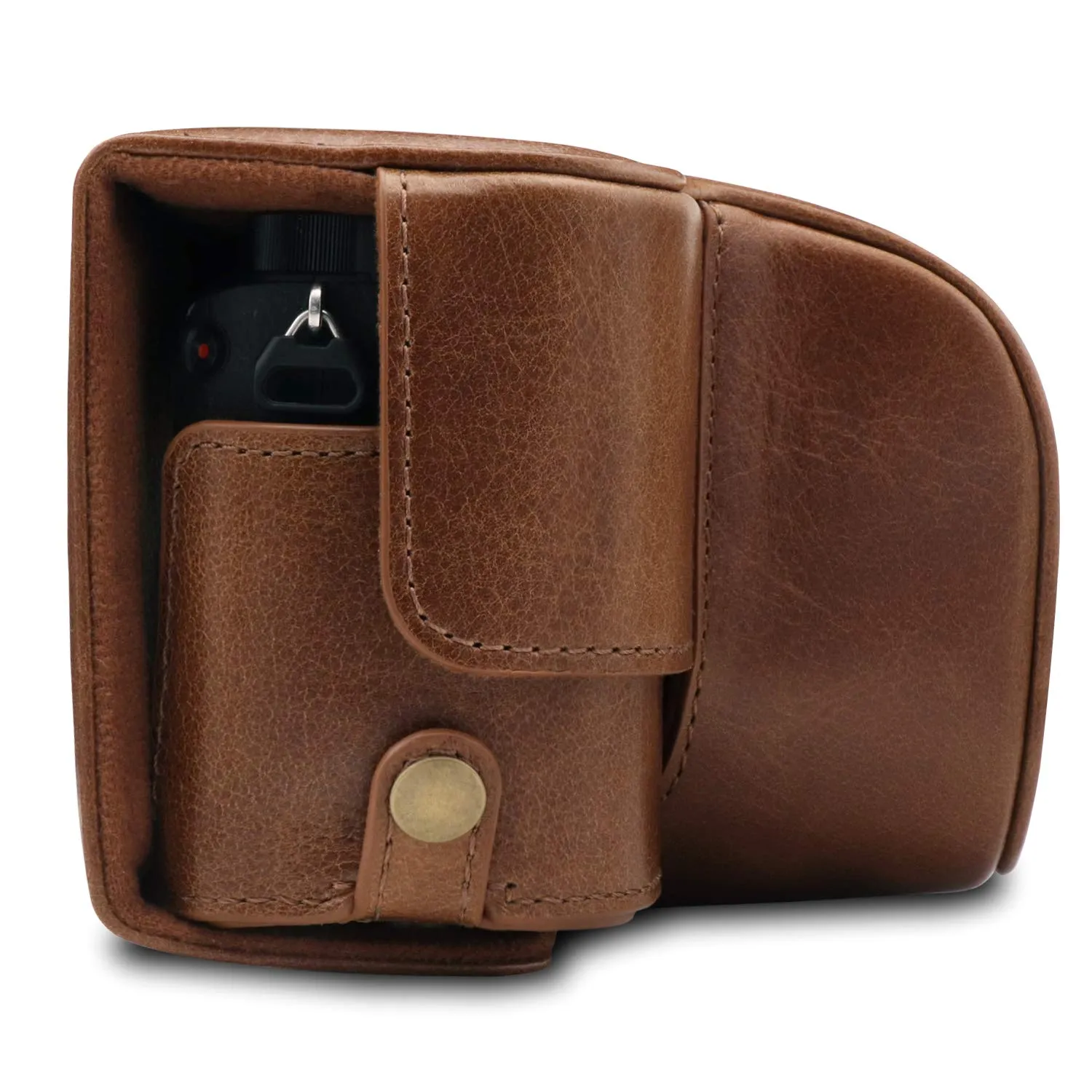 MegaGear Ever Ready A6100 A6400 Custodia Pelle Marrone 16-50