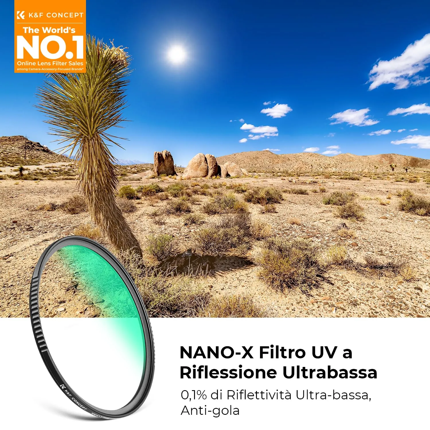 K&F Concept Nano-Xcel filtro UV 82mm ultra-bassa