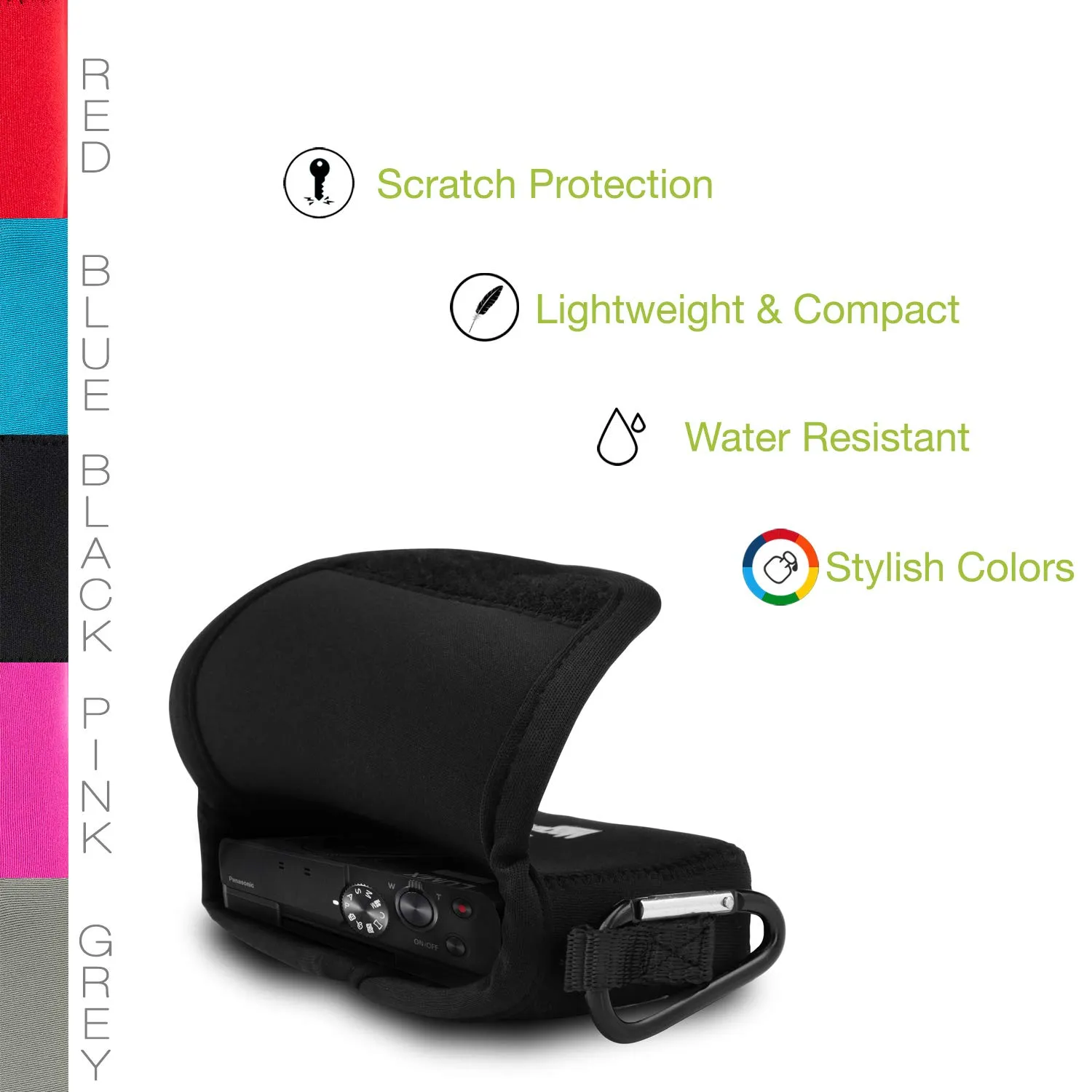 MegaGear custodia neoprene Lumix TZ95 TZ90 nera