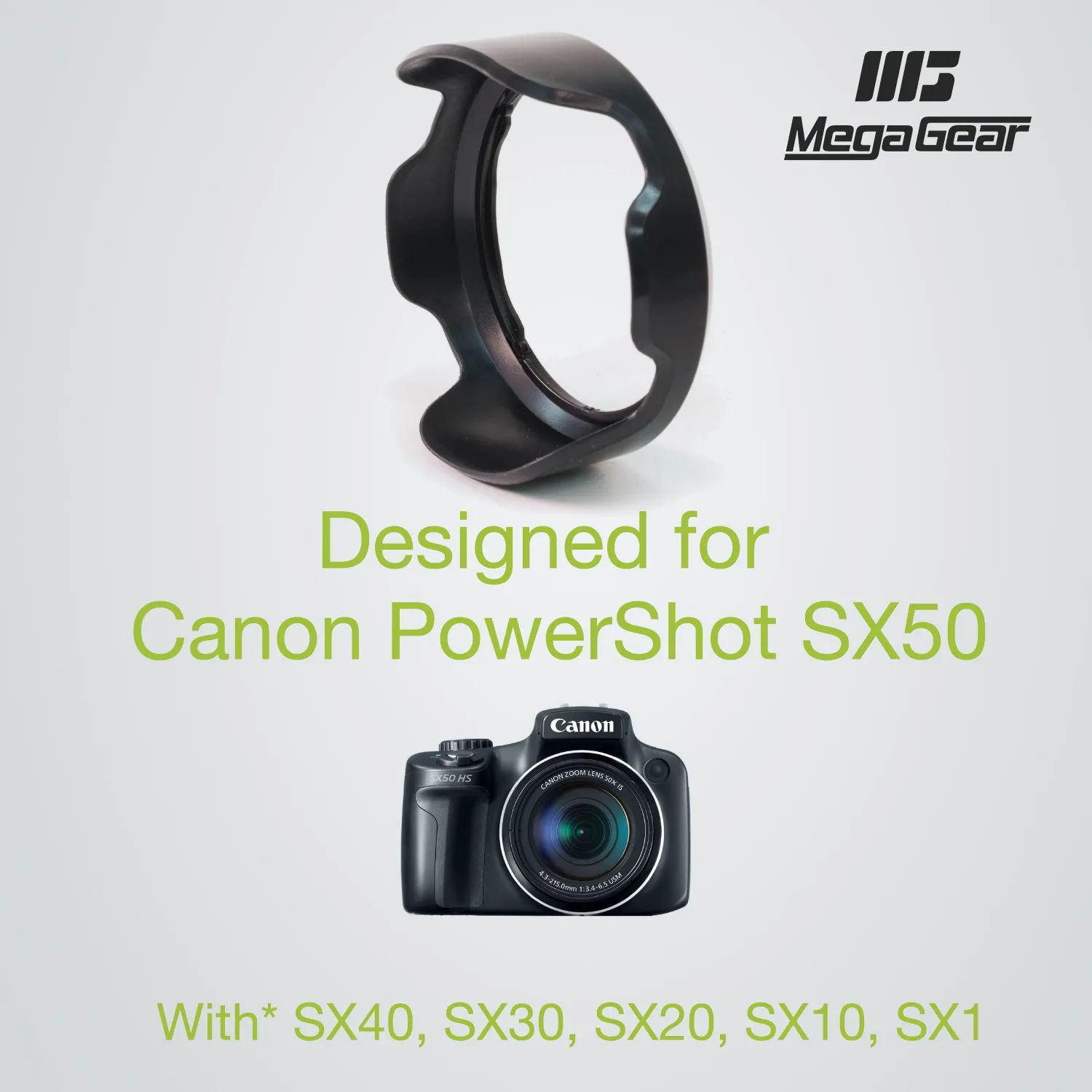 MegaGear LH-DC60 Paraluce Canon PowerShot SX Nero Opaco