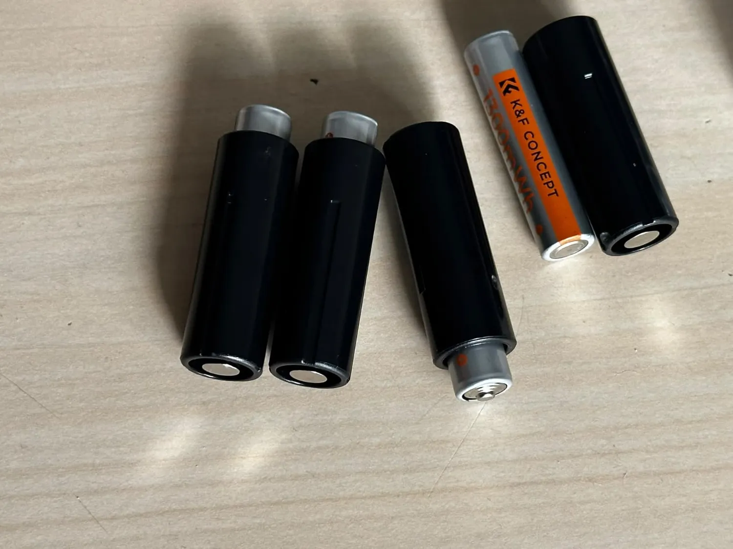 K&F Concept batterie AAA litio ricaricabili box 8 slot Type-C