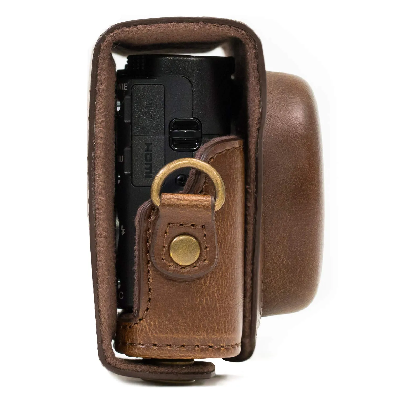MegaGear Ever Ready custodia pelle Sony RX100 IV marrone scuro