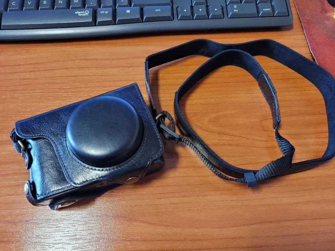 MegaGear Ever Ready custodia pelle nera TZ100 TZ200