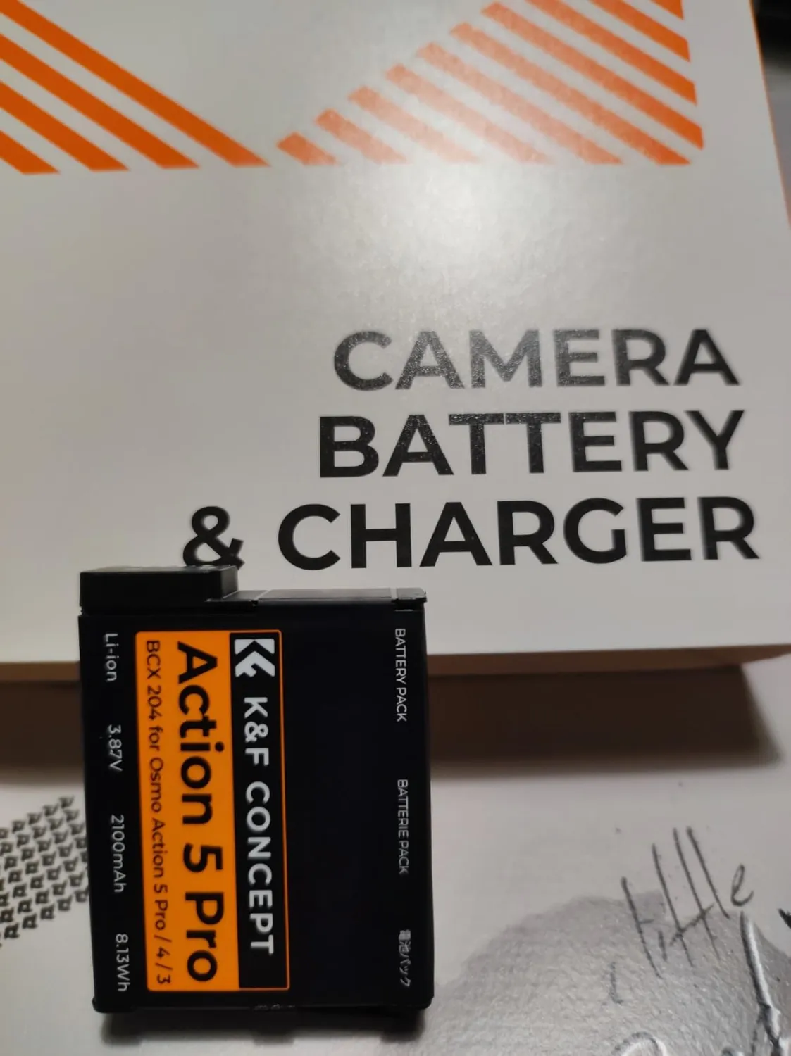 K&F Concept Osmo Action Kit 3 Batterie 2100mAh + Box USB-C