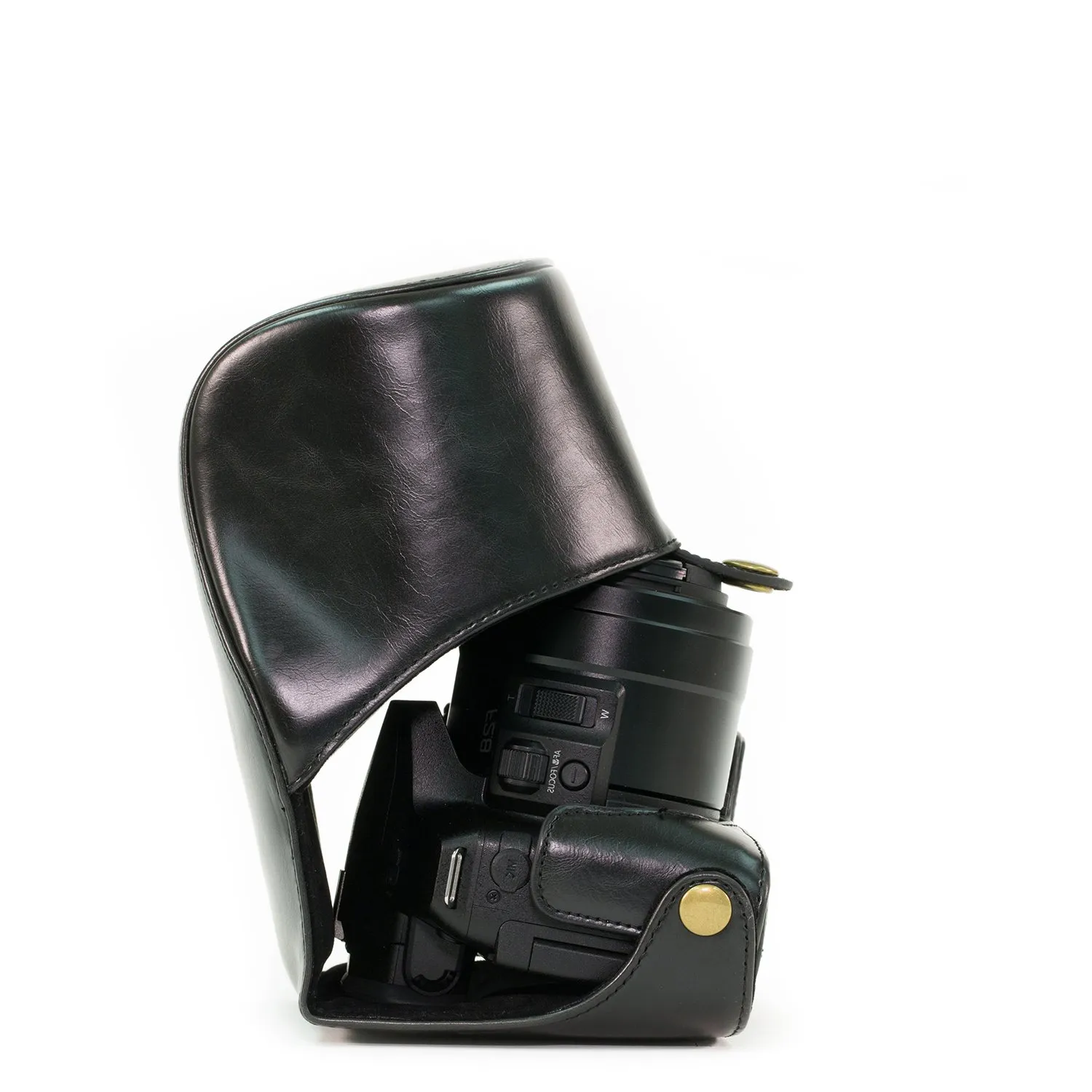 MegaGear MG624 FZ300 custodia pelle nera Panasonic
