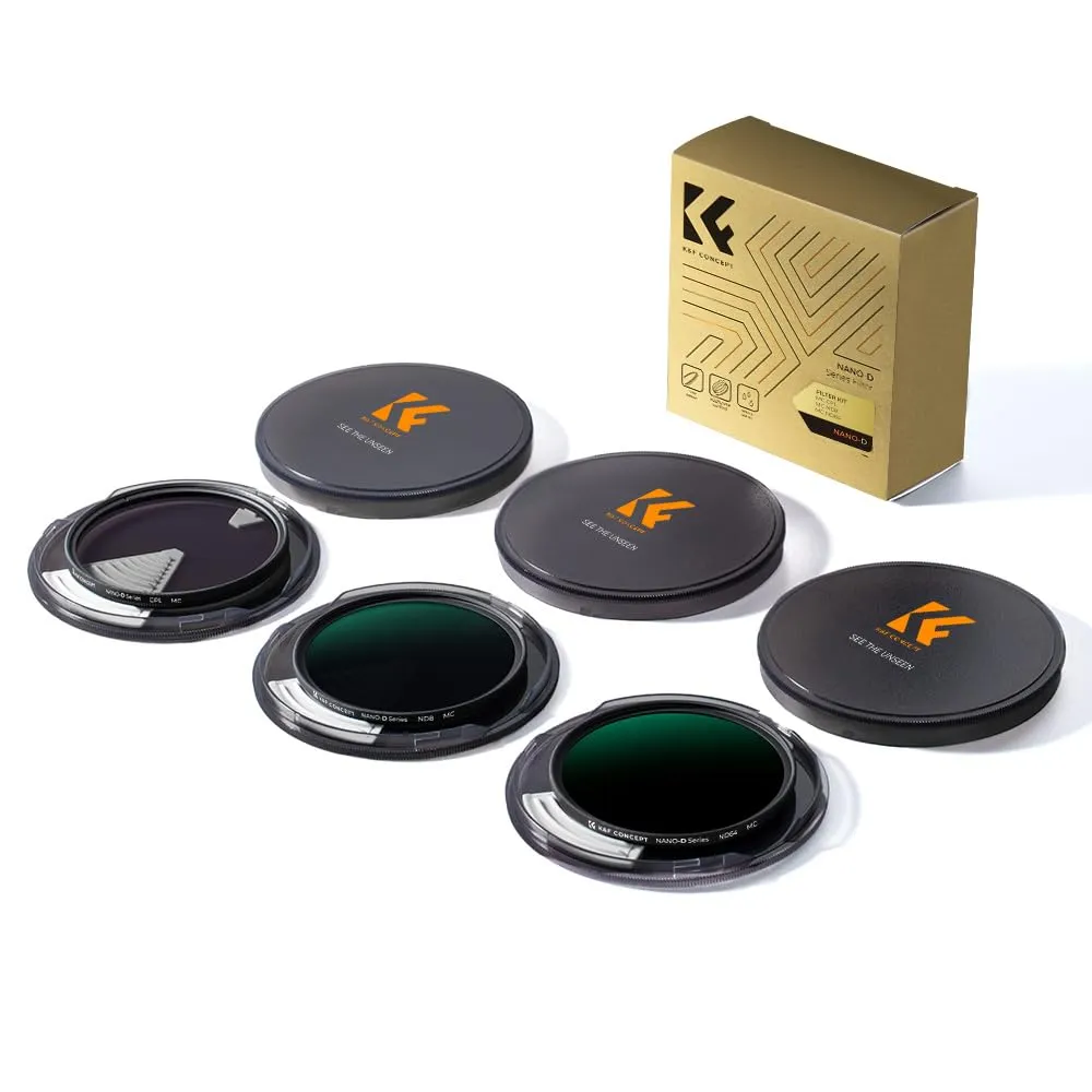 K&F Concept Nano-D Kit Filtri 67mm CPL+ND8+ND64 Vetro 24 Strati