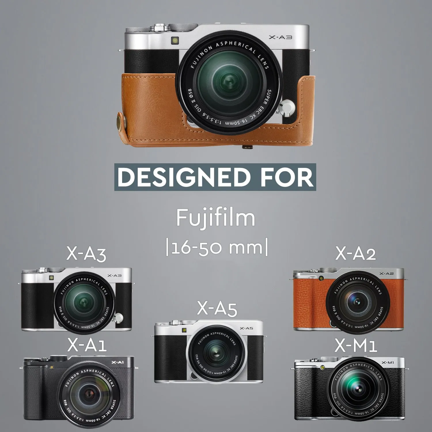 MegaGear Ever Ready Custodia Fujifilm X-A5 Marrone Chiaro