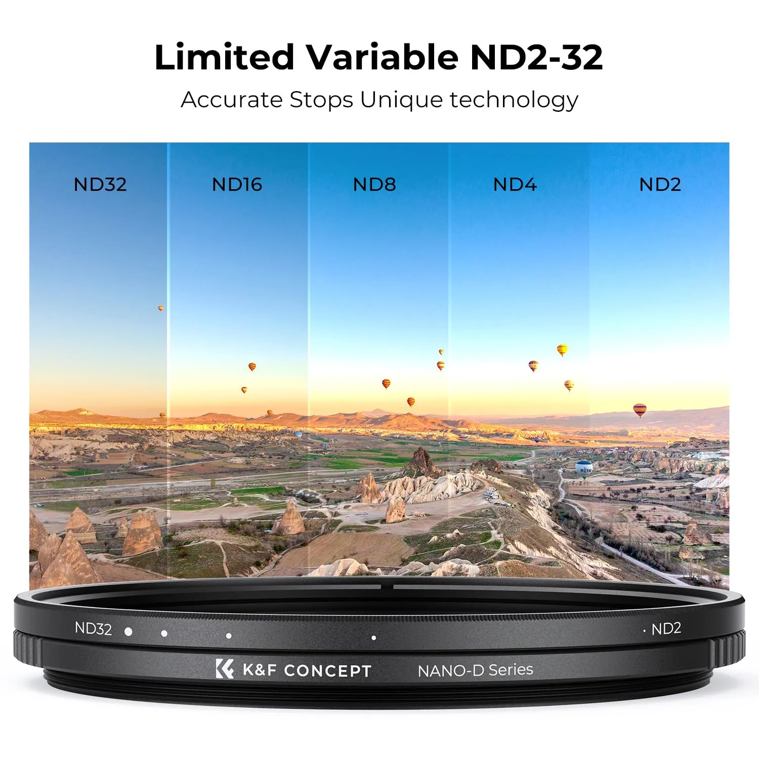 K&F Concept Nano-Dazzle ND2-32 filtro ND variabile 49mm 1-5 stop