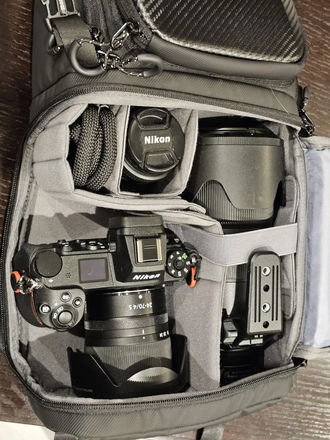 K&F Concept borsa fotografica tracolla M nera impermeabile