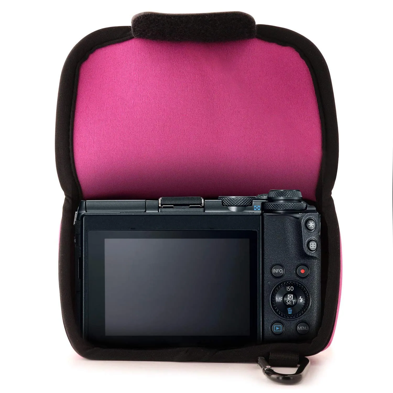 MegaGear MG1155 Canon EOS M6 18-150mm custodia neoprene rosa