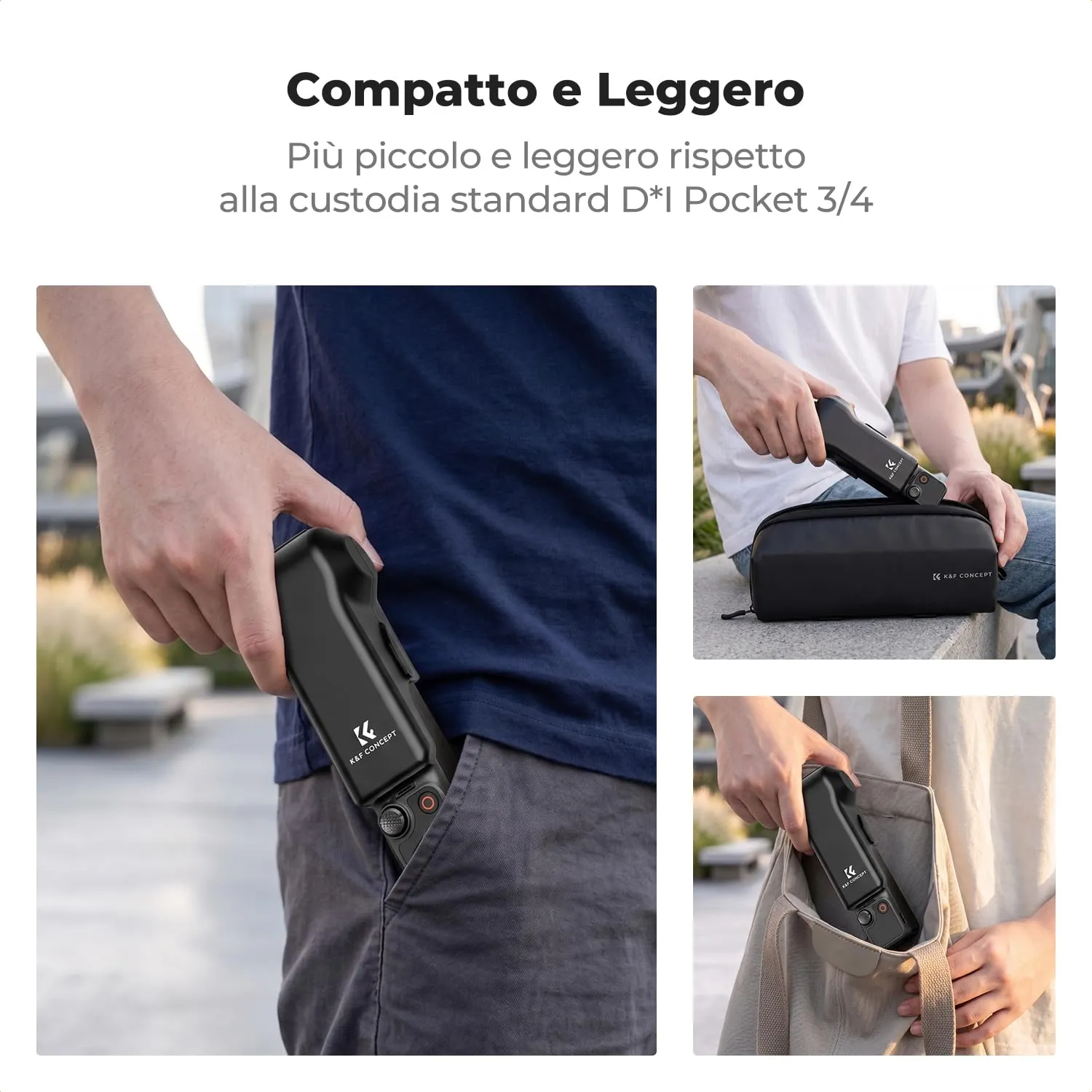 K&F Concept custodia rigida DJI Osmo Pocket 3/4 filtri