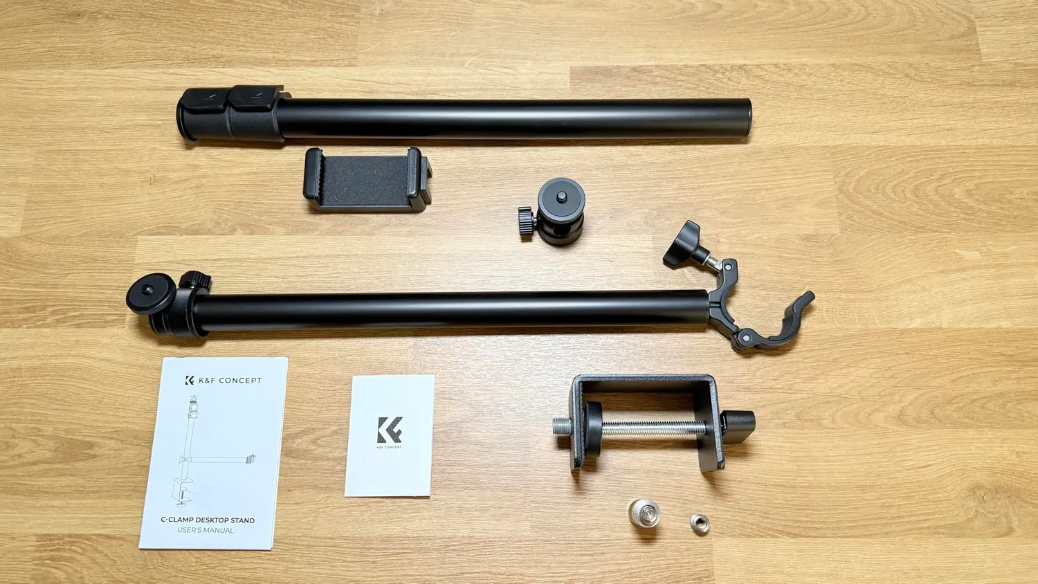 K&F Concept supporto tavolo fotocamera braccio 35 cm alluminio