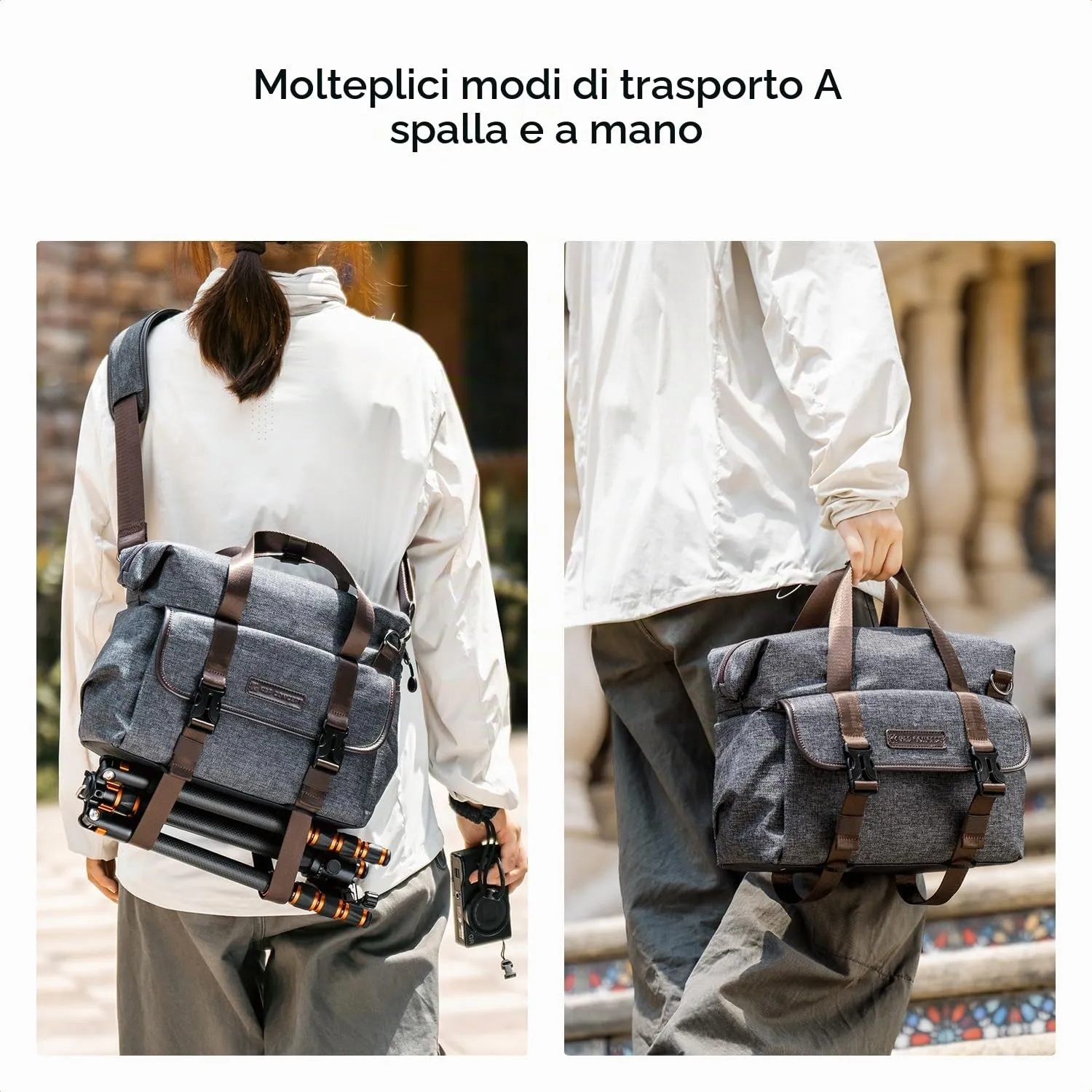 K&F Concept borsa fotografica tracolla crossbody impermeabile 31cm